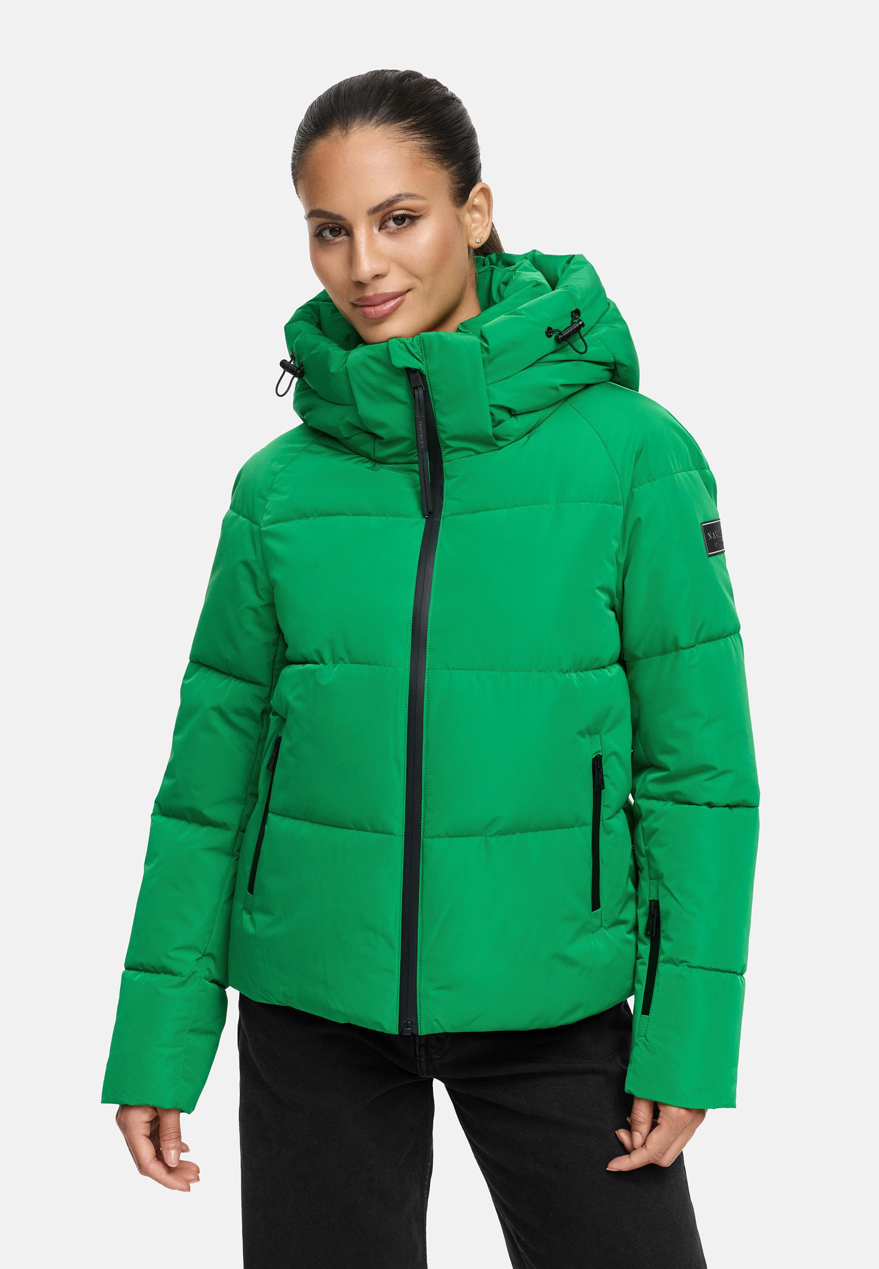 Steppjacke mit abnehmbarer Kapuze "Frostherz XIV" Smaragd Green