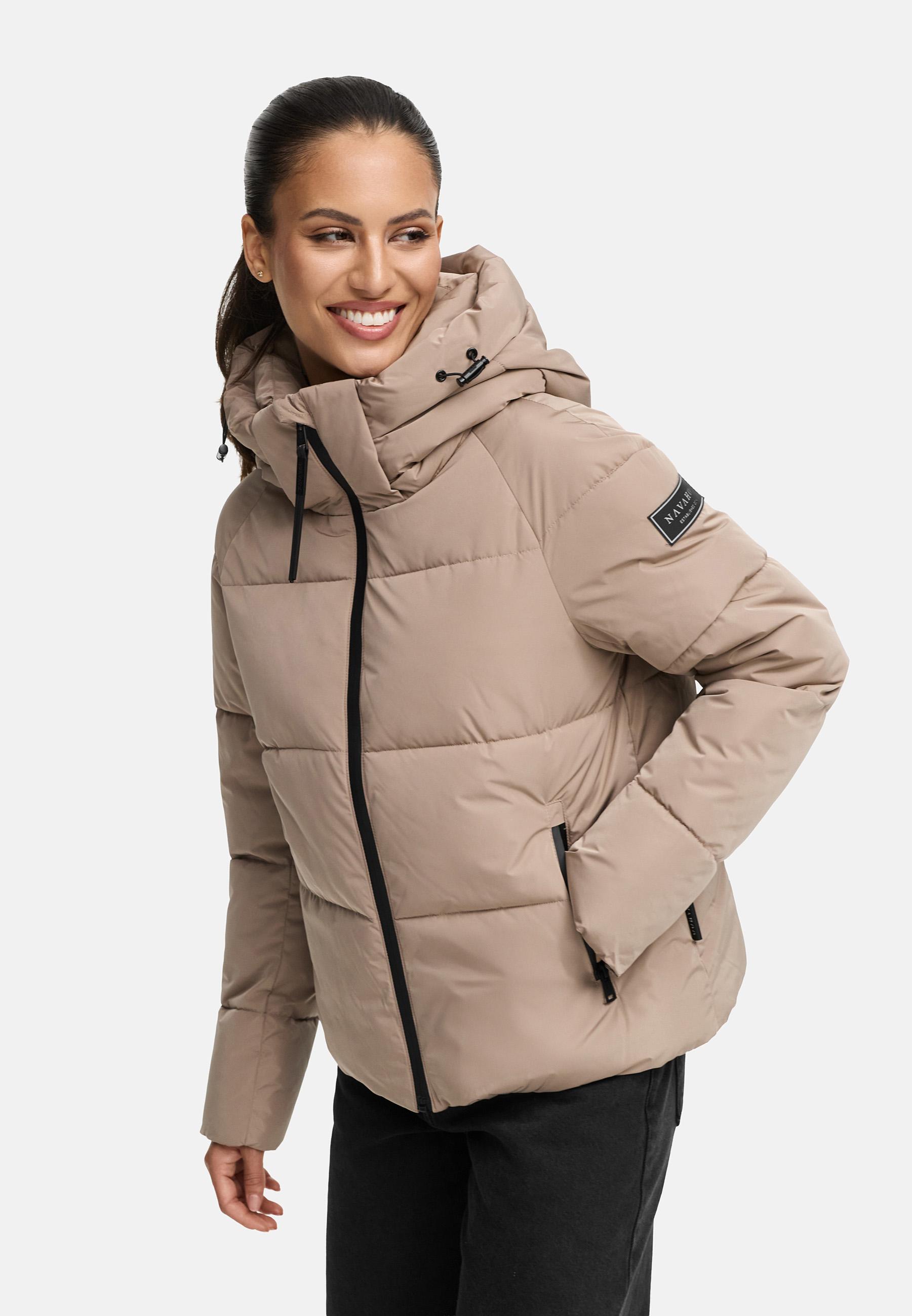 Steppjacke mit abnehmbarer Kapuze "Frostherz XIV" Taupe Grey