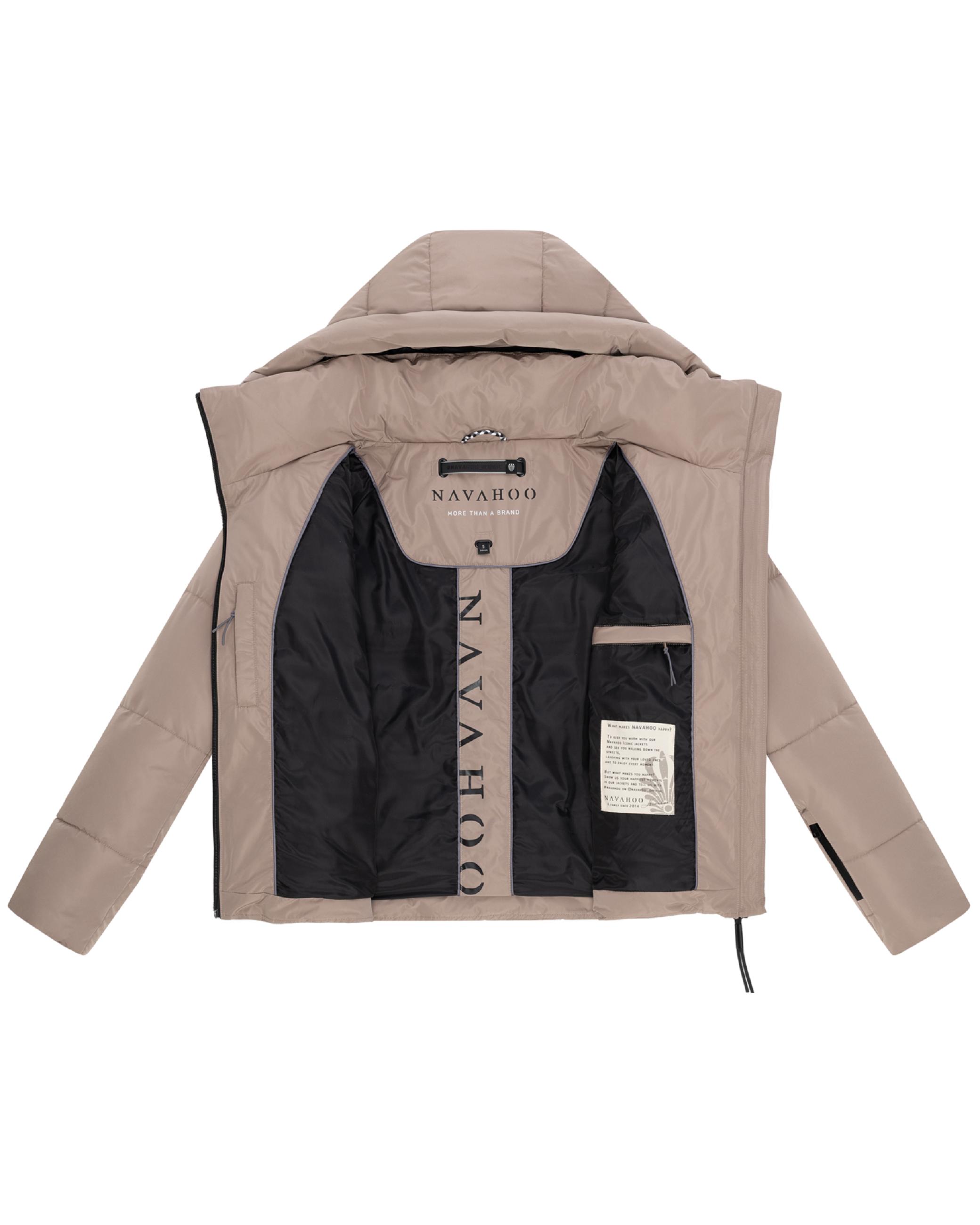 Steppjacke mit abnehmbarer Kapuze "Frostherz XIV" Taupe Grey