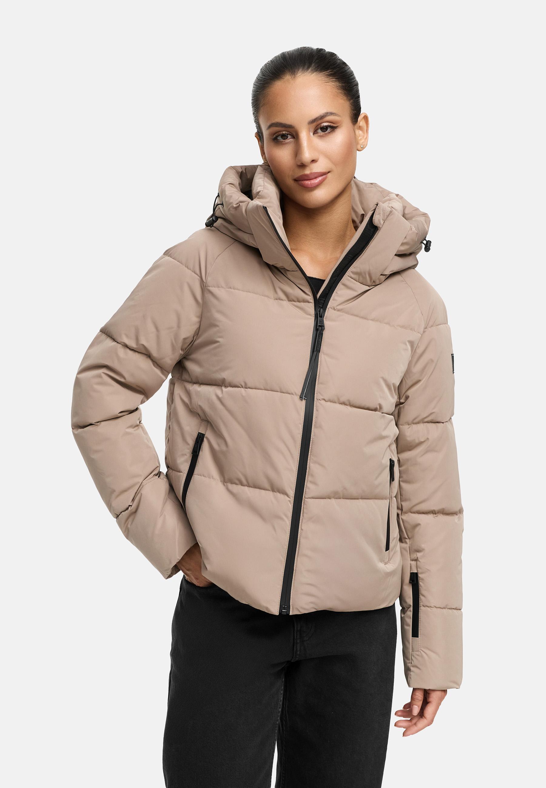Steppjacke mit abnehmbarer Kapuze "Frostherz XIV" Taupe Grey