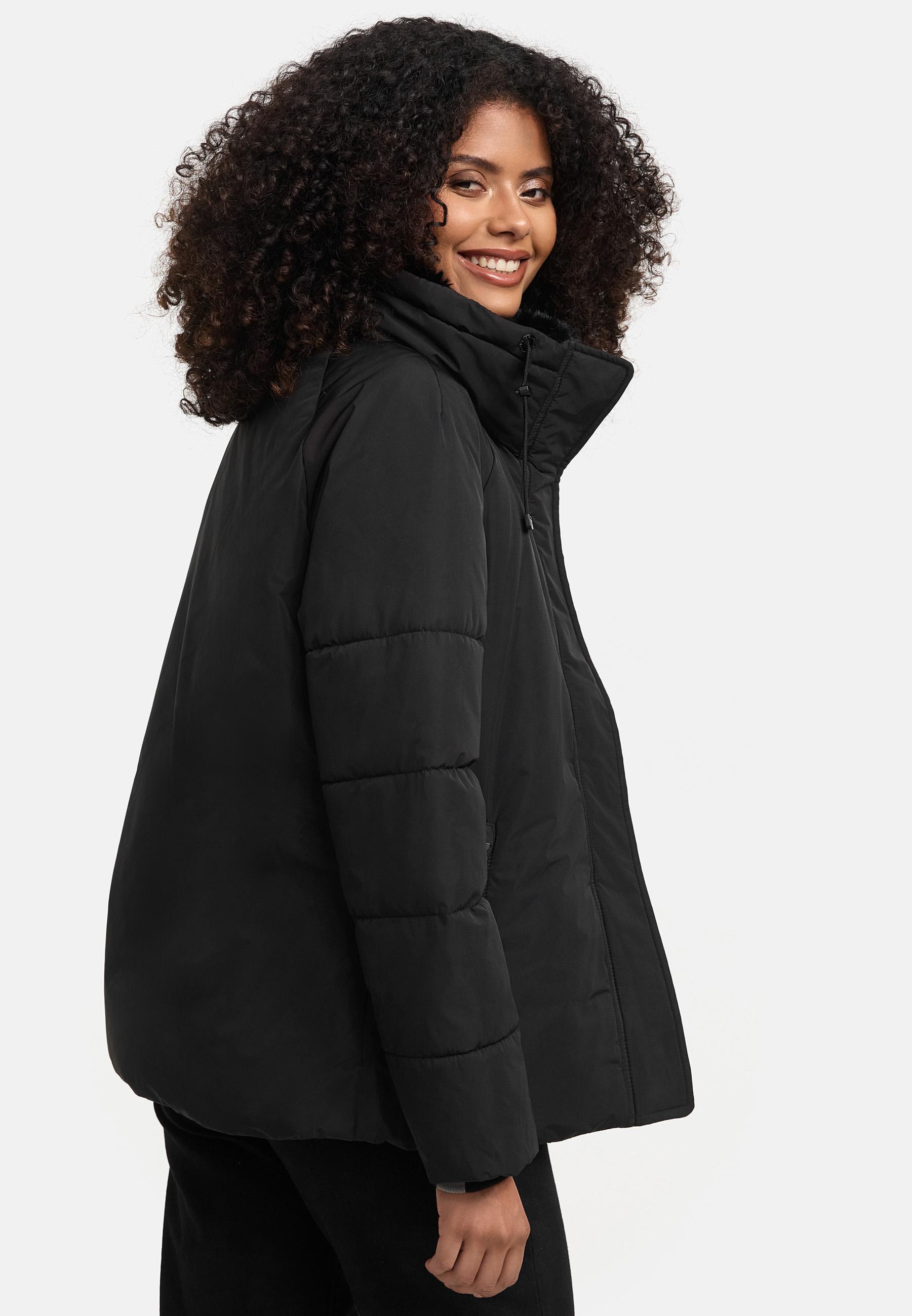 Winterjacke mit Kunstfellkragen "Frostii XIV" Black