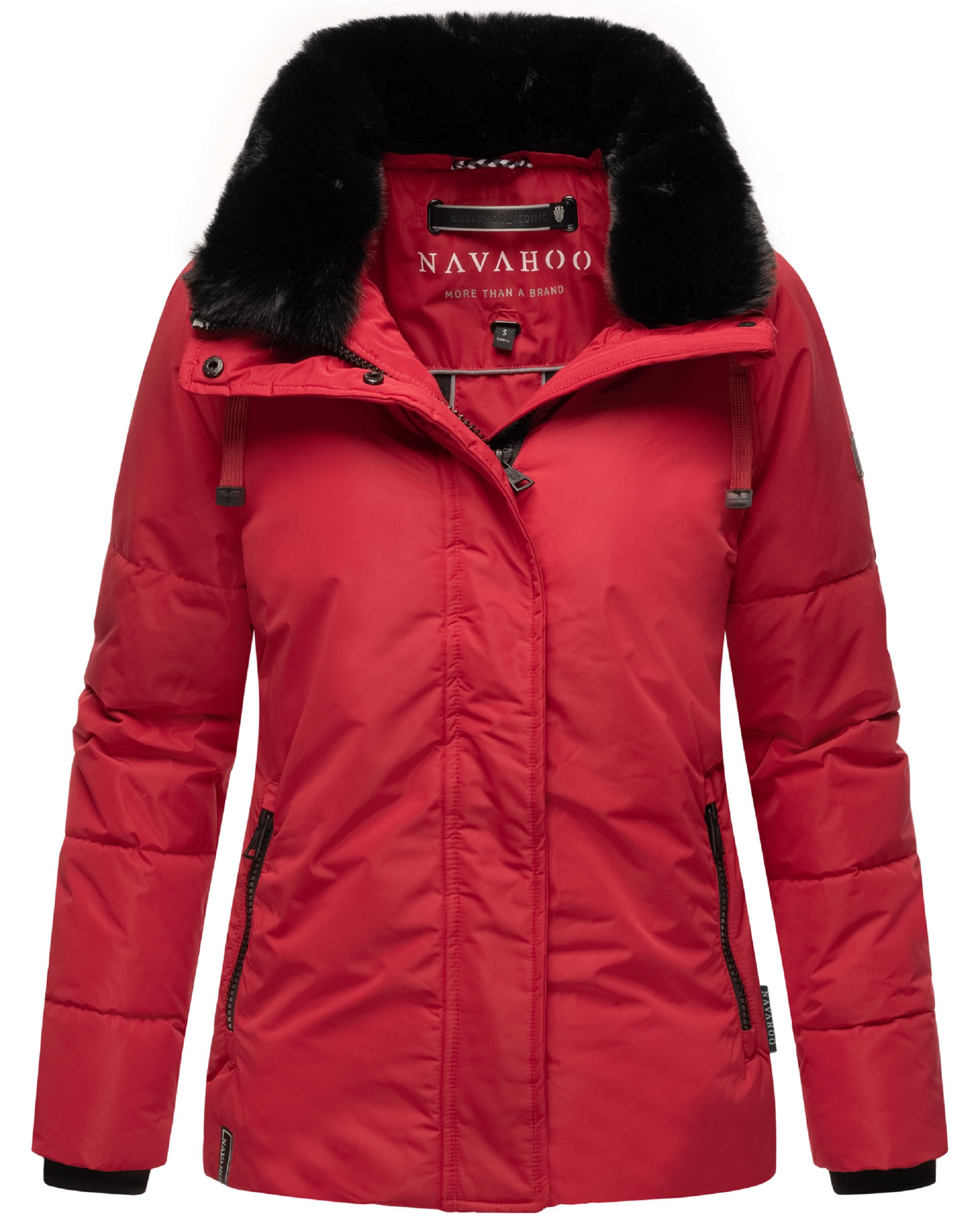 Winterjacke mit Kunstfellkragen "Frostii XIV" Deep Red