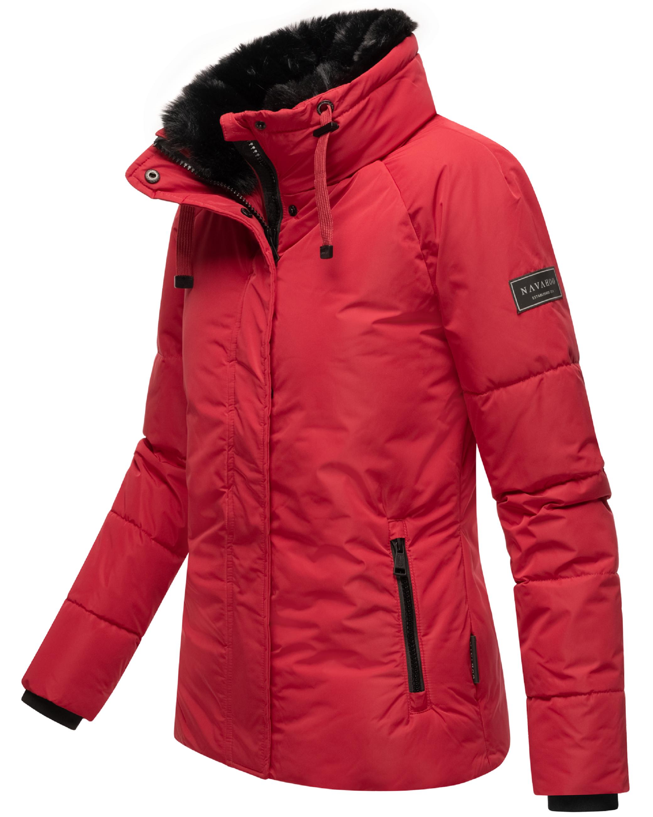 Winterjacke mit Kunstfellkragen "Frostii XIV" Deep Red