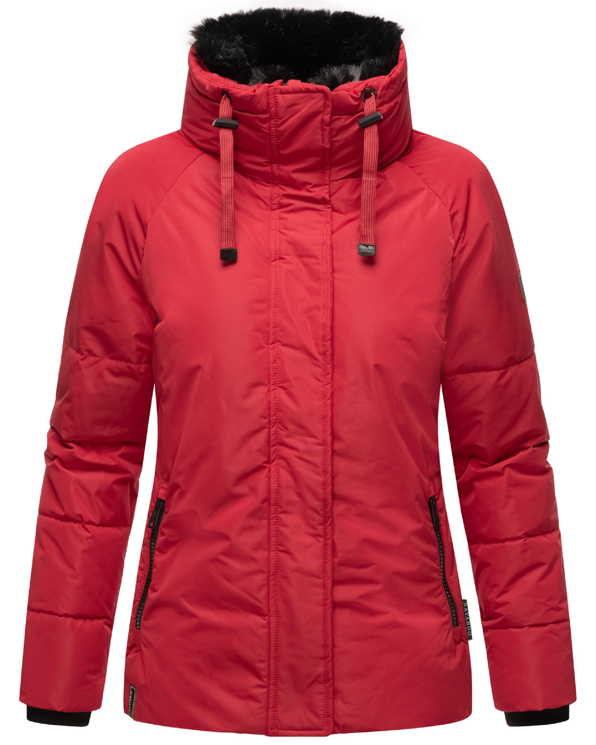 Winterjacke mit Kunstfellkragen "Frostii XIV" Deep Red