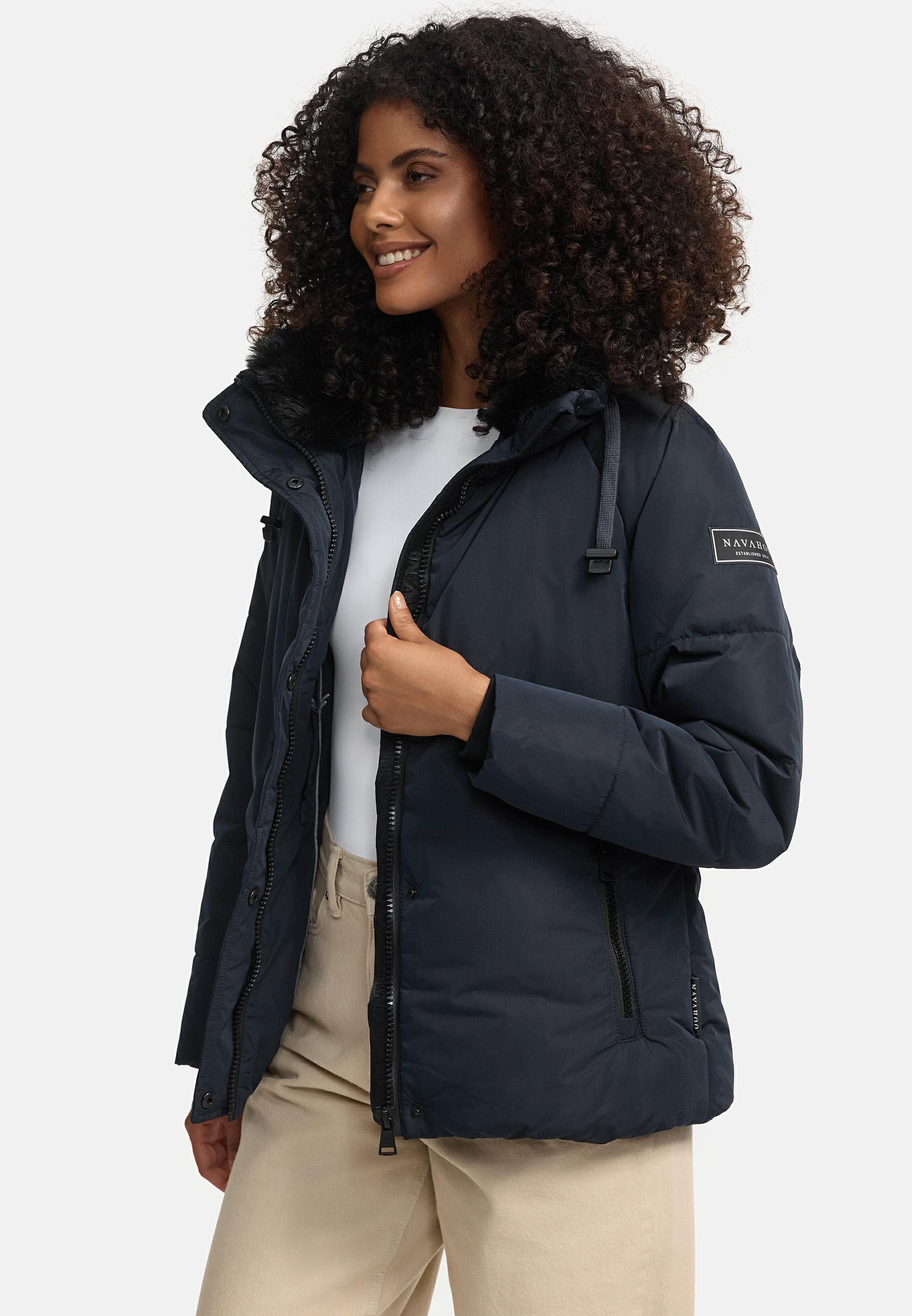 Winterjacke mit Kunstfellkragen "Frostii XIV" Navy