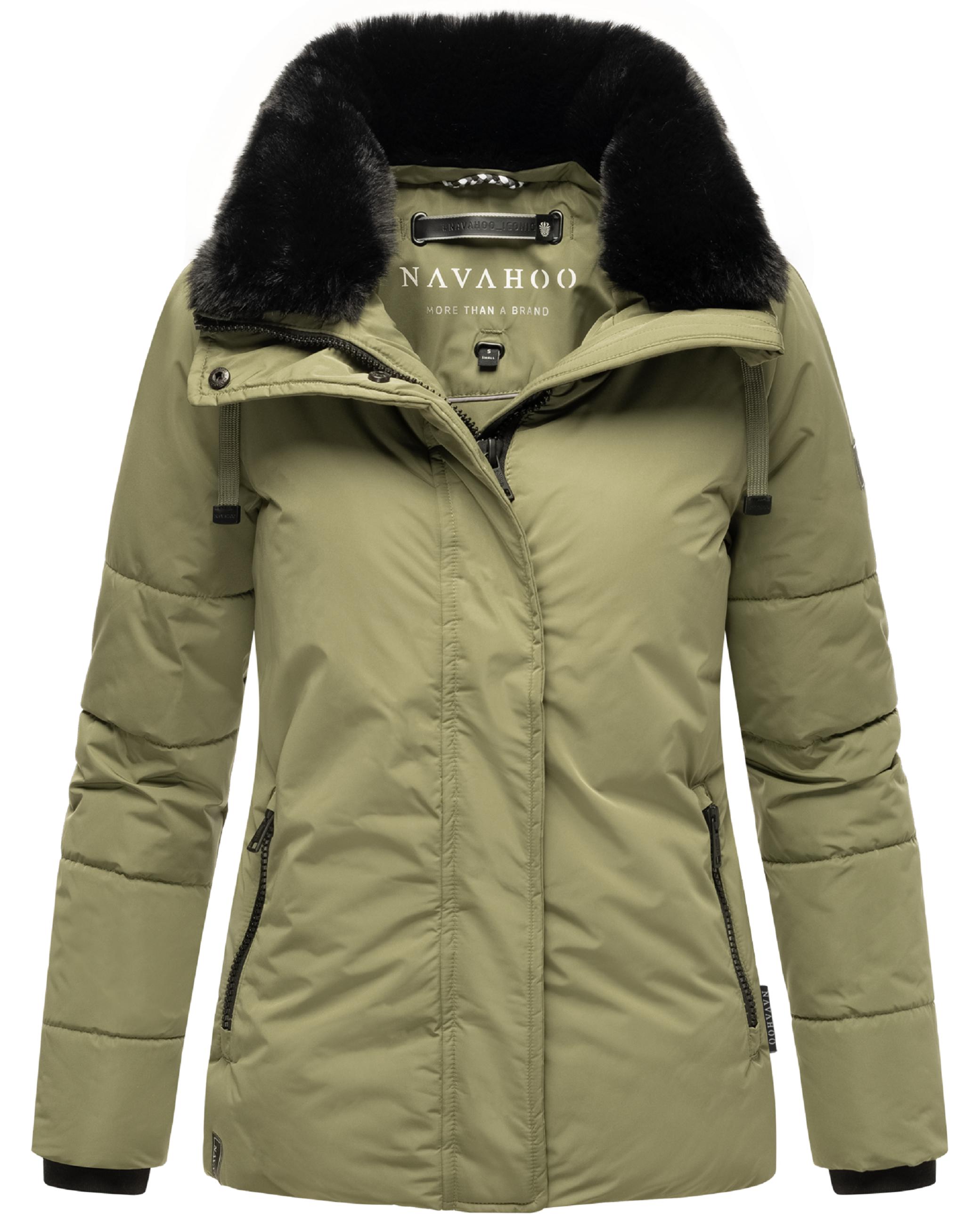 Winterjacke mit Kunstfellkragen "Frostii XIV" Olive