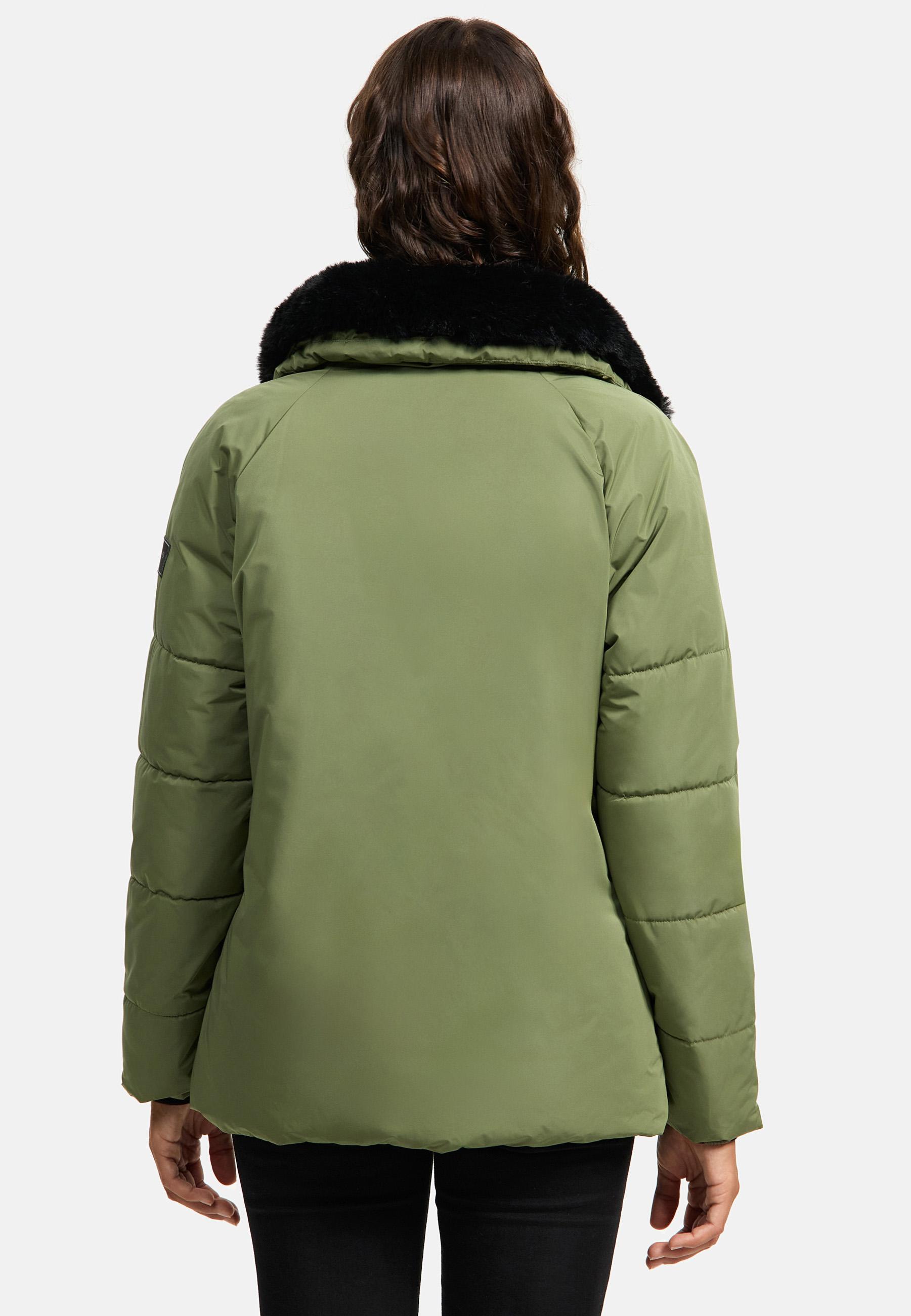 Winterjacke mit Kunstfellkragen "Frostii XIV" Olive