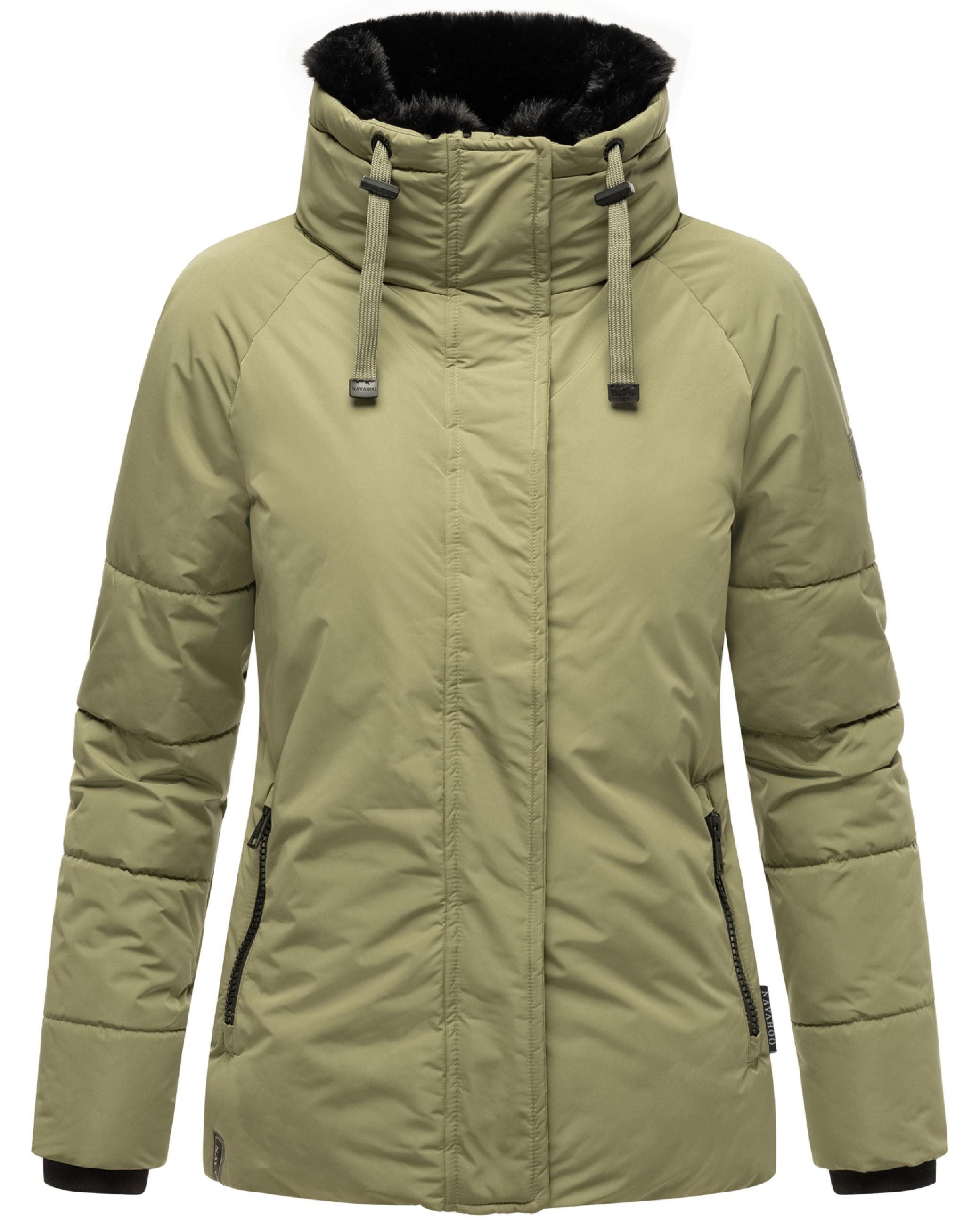 Winterjacke mit Kunstfellkragen "Frostii XIV" Olive