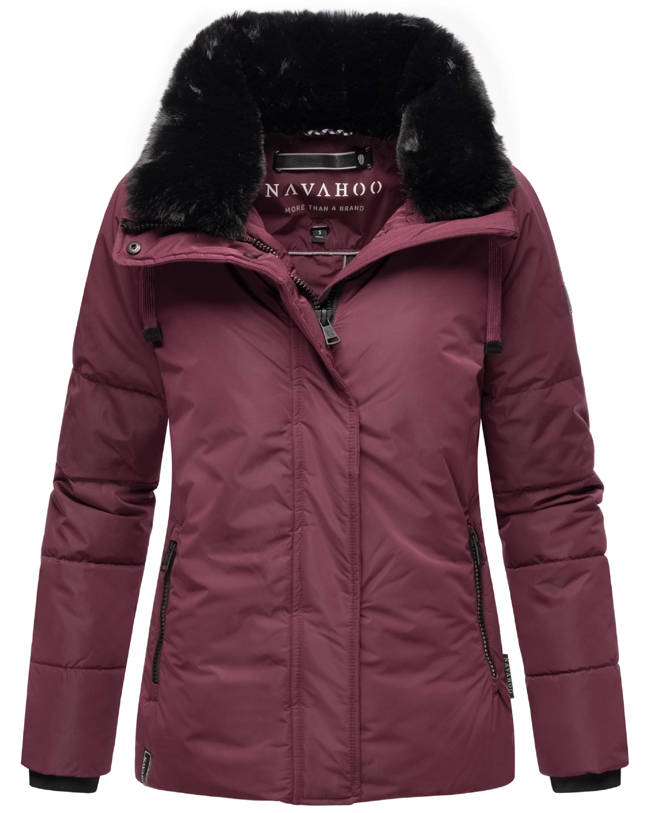 Winterjacke mit Kunstfellkragen "Frostii XIV" Wine