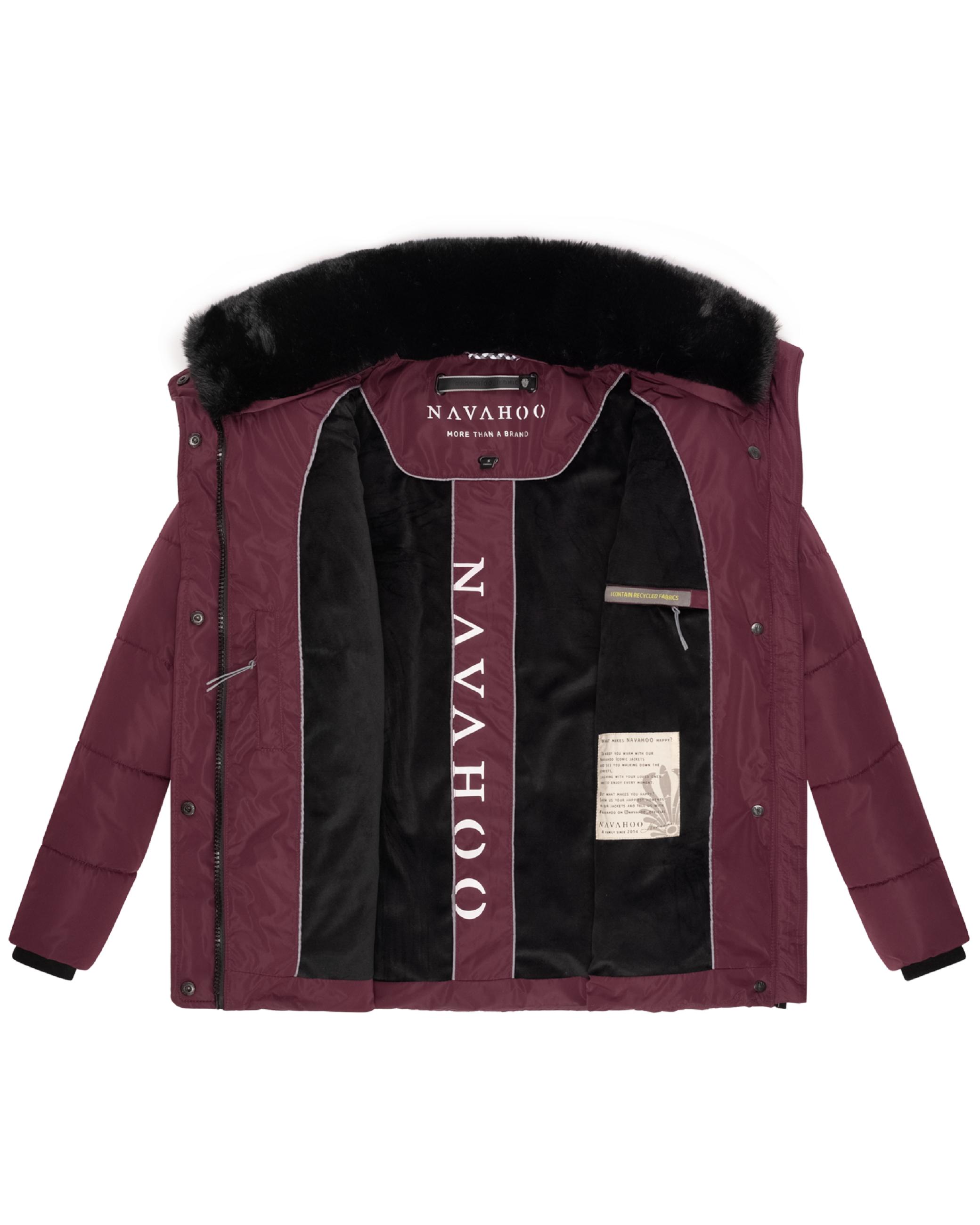 Winterjacke mit Kunstfellkragen "Frostii XIV" Wine