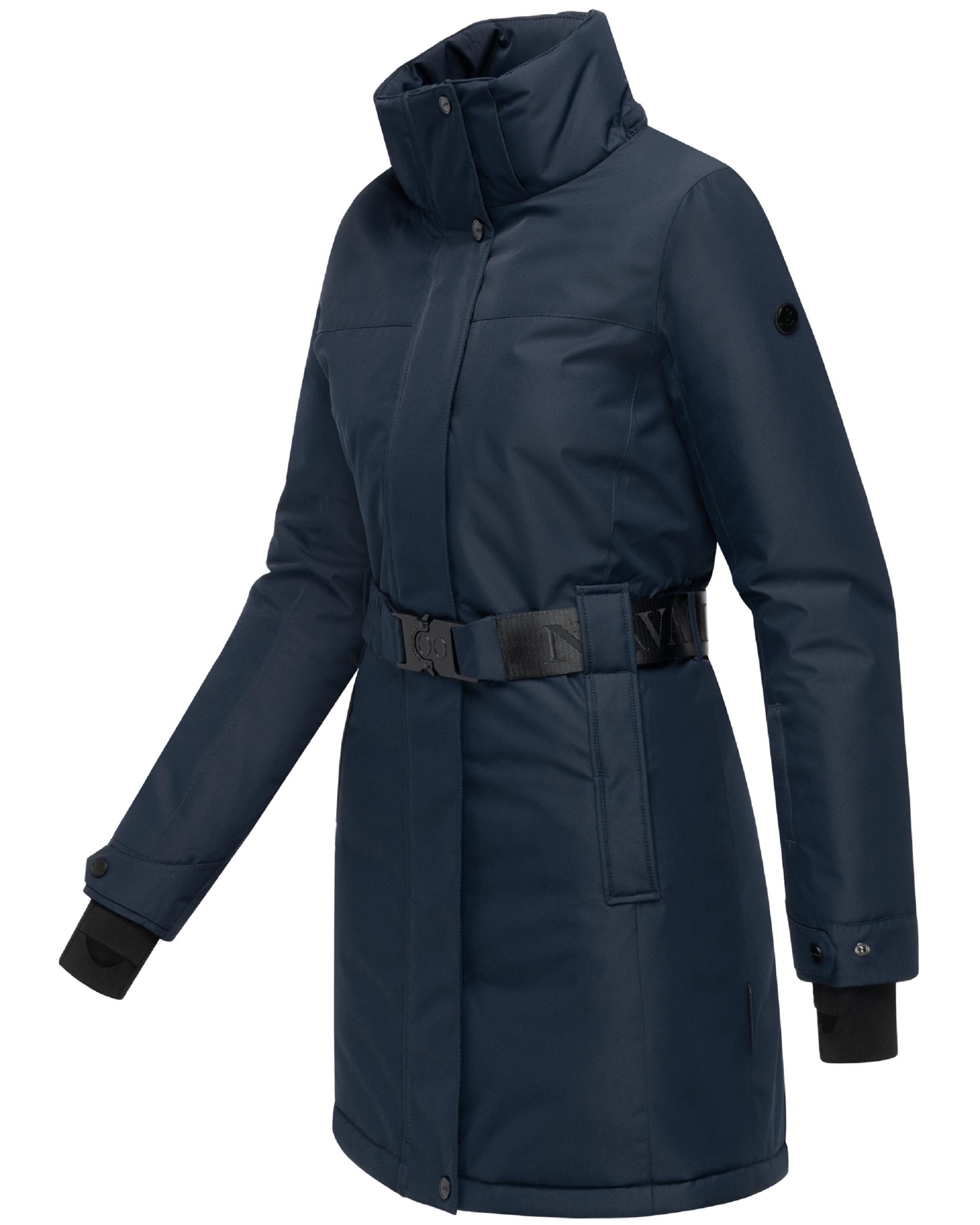 Parka mit abnehmbarer Kapuze und Taillengürtel "Frostkuss 14" Navy
