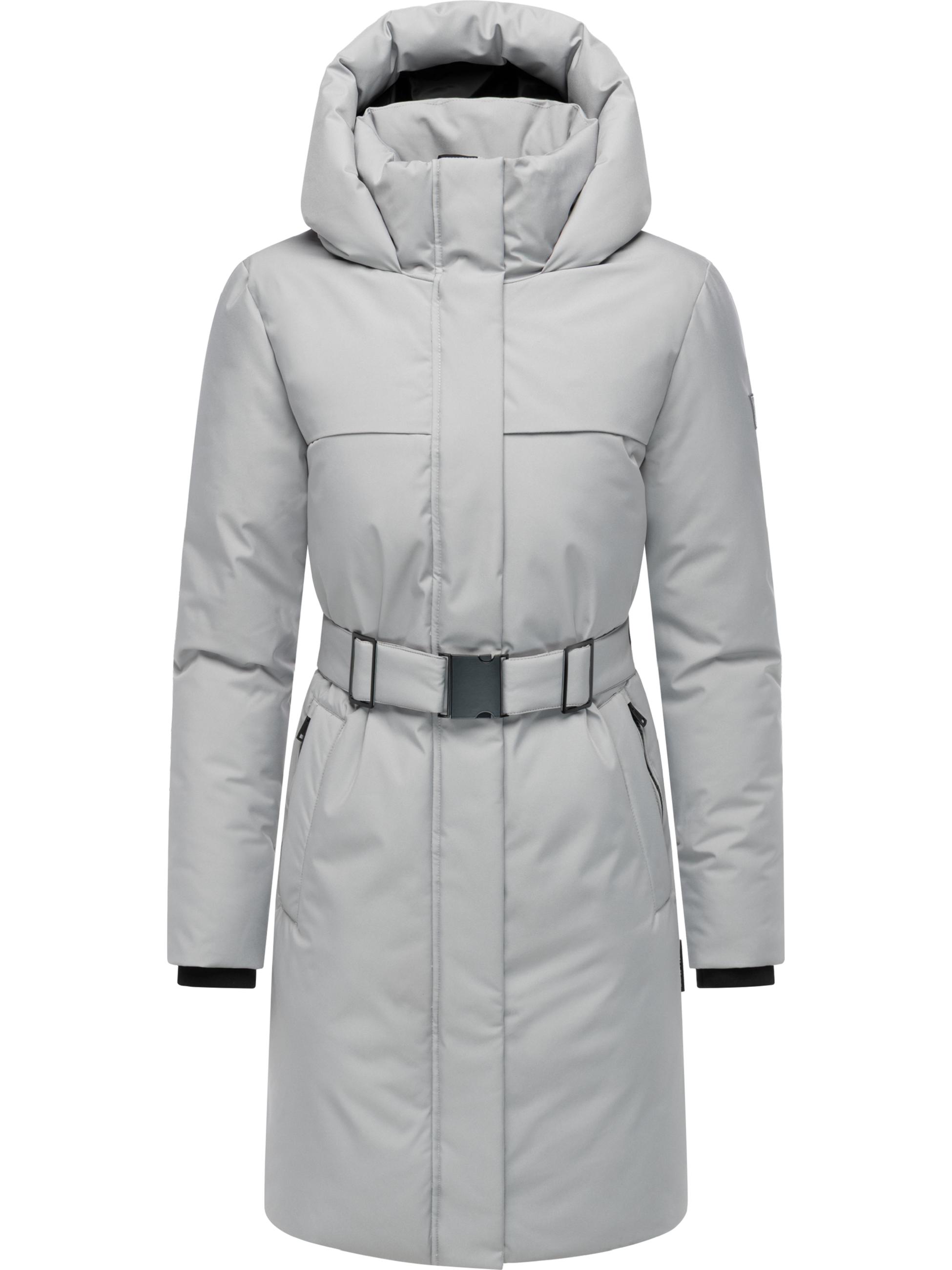 Warmer Wintermantel mit Gürtel "Gipfelspass XIV" Grey