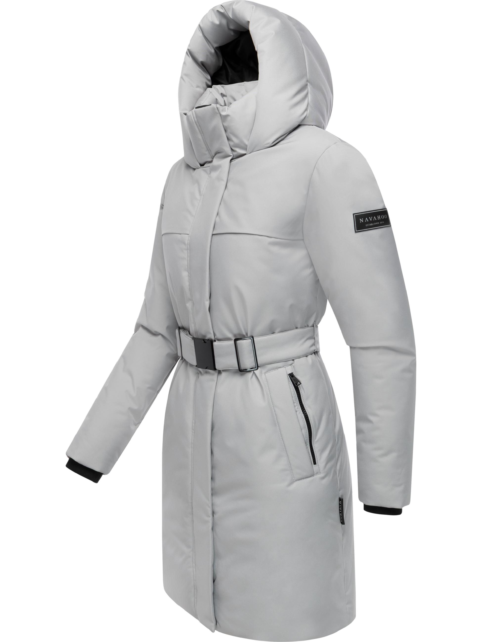 Warmer Wintermantel mit Gürtel "Gipfelspass XIV" Grey