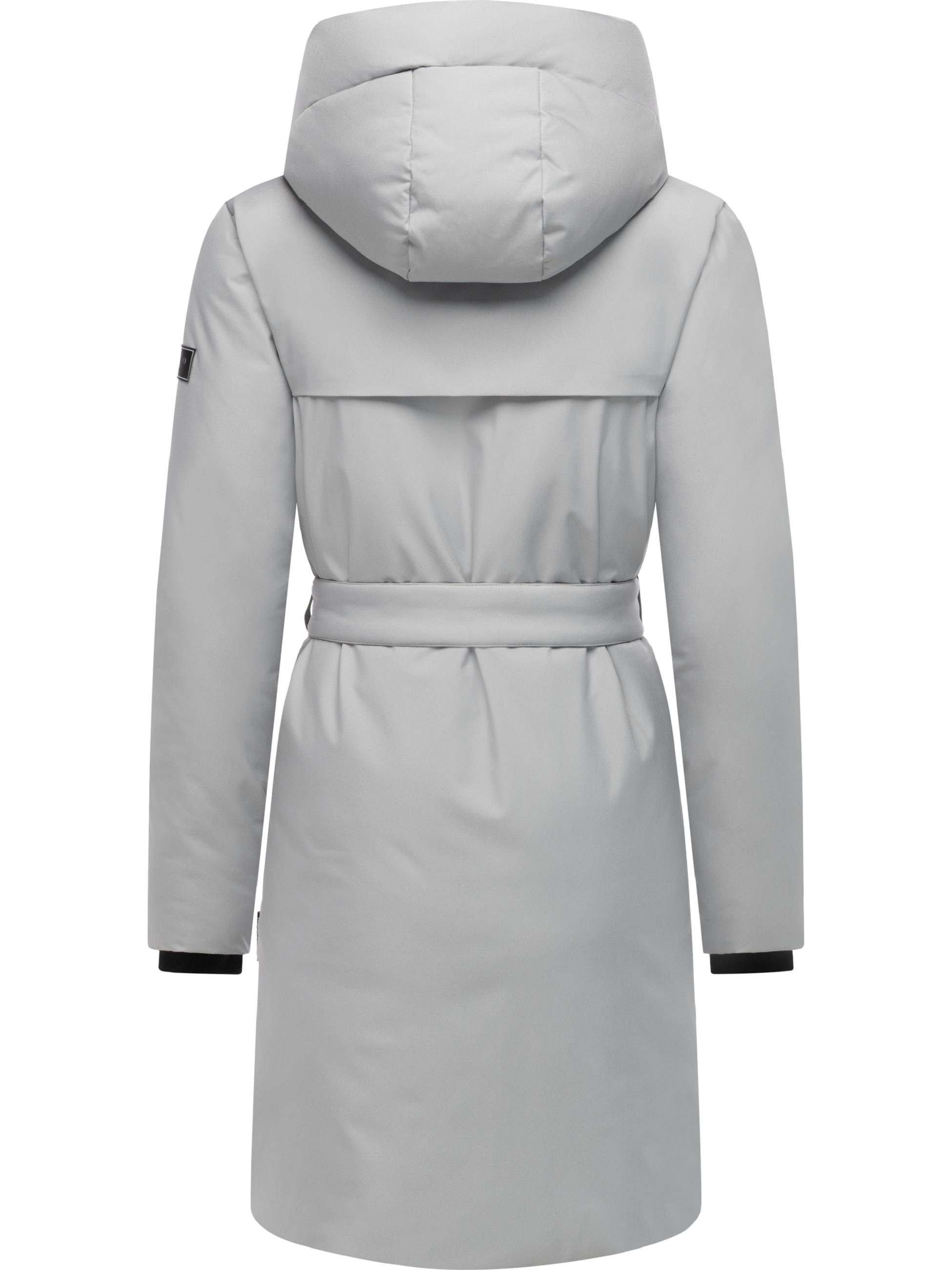 Warmer Wintermantel mit Gürtel "Gipfelspass XIV" Grey