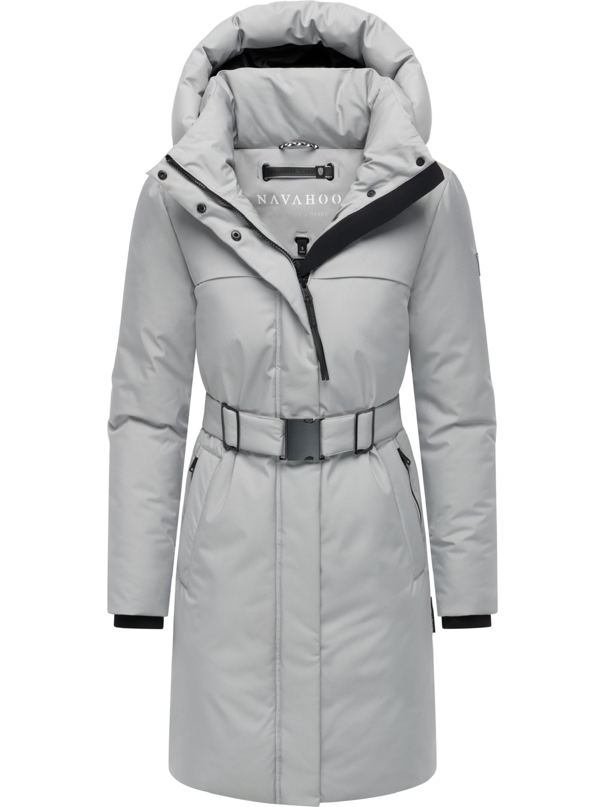 Warmer Wintermantel mit Gürtel "Gipfelspass XIV" Grey