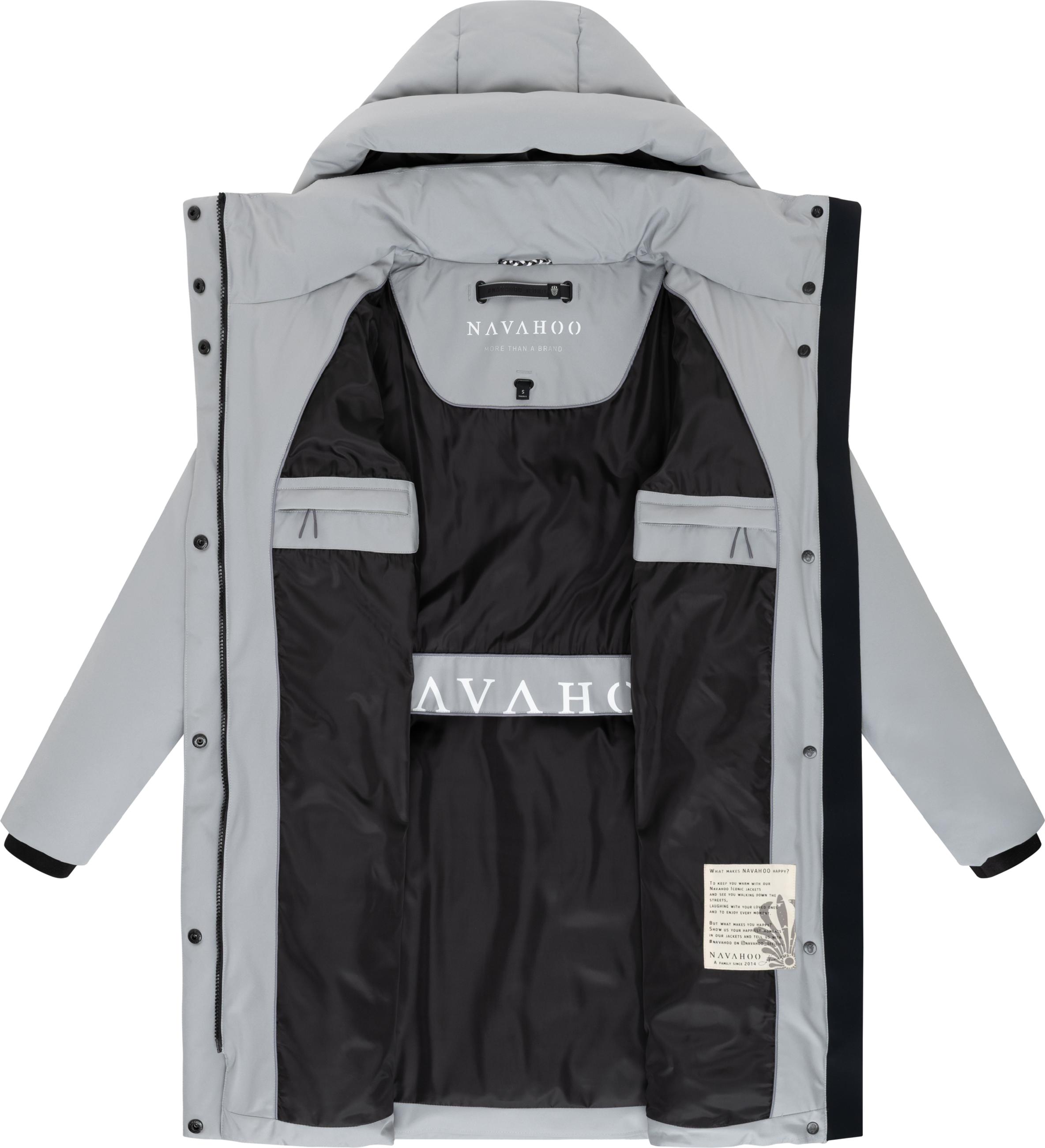 Warmer Wintermantel mit Gürtel "Gipfelspass XIV" Grey