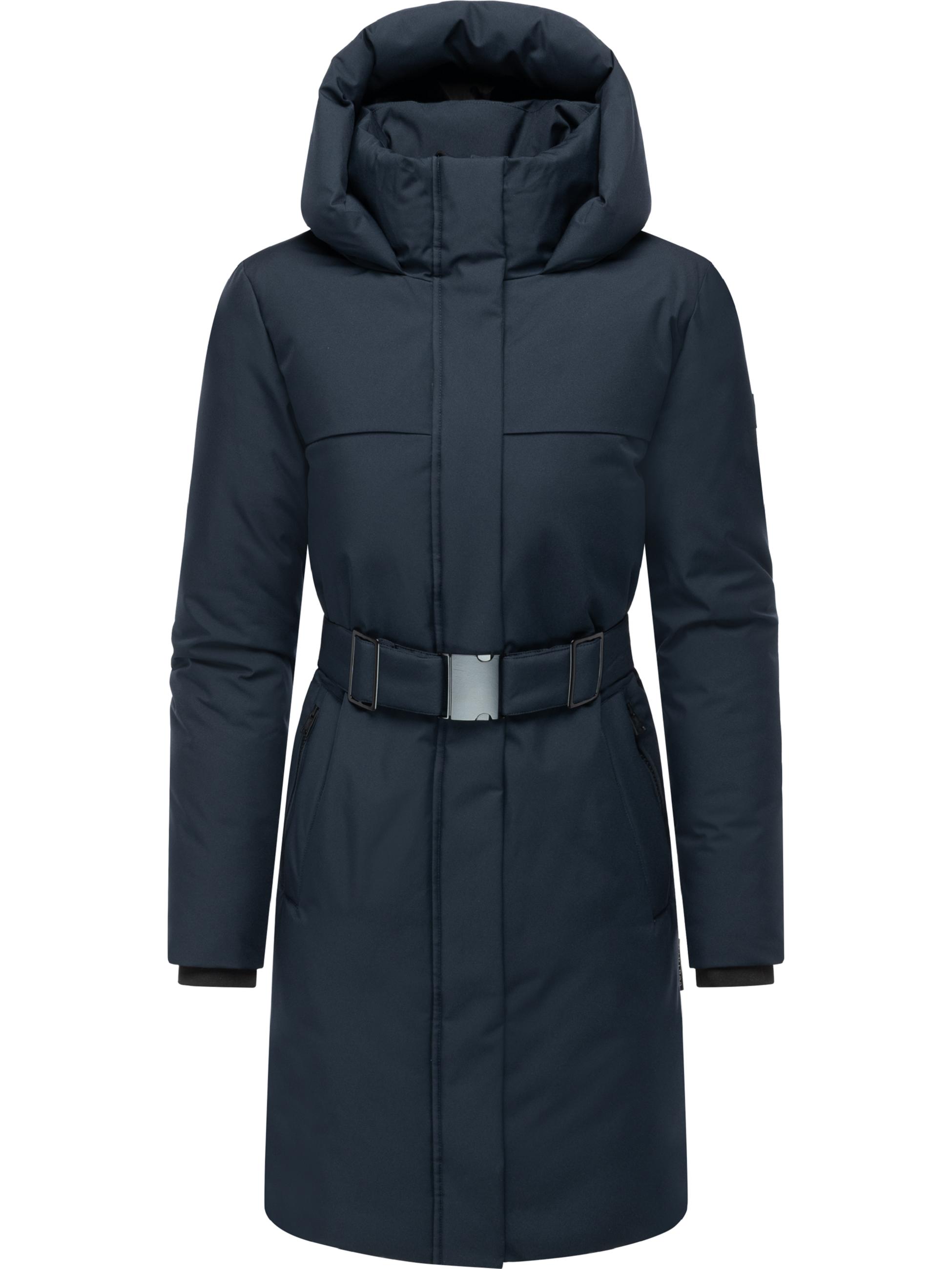 Warmer Wintermantel mit Gürtel "Gipfelspass XIV" Navy