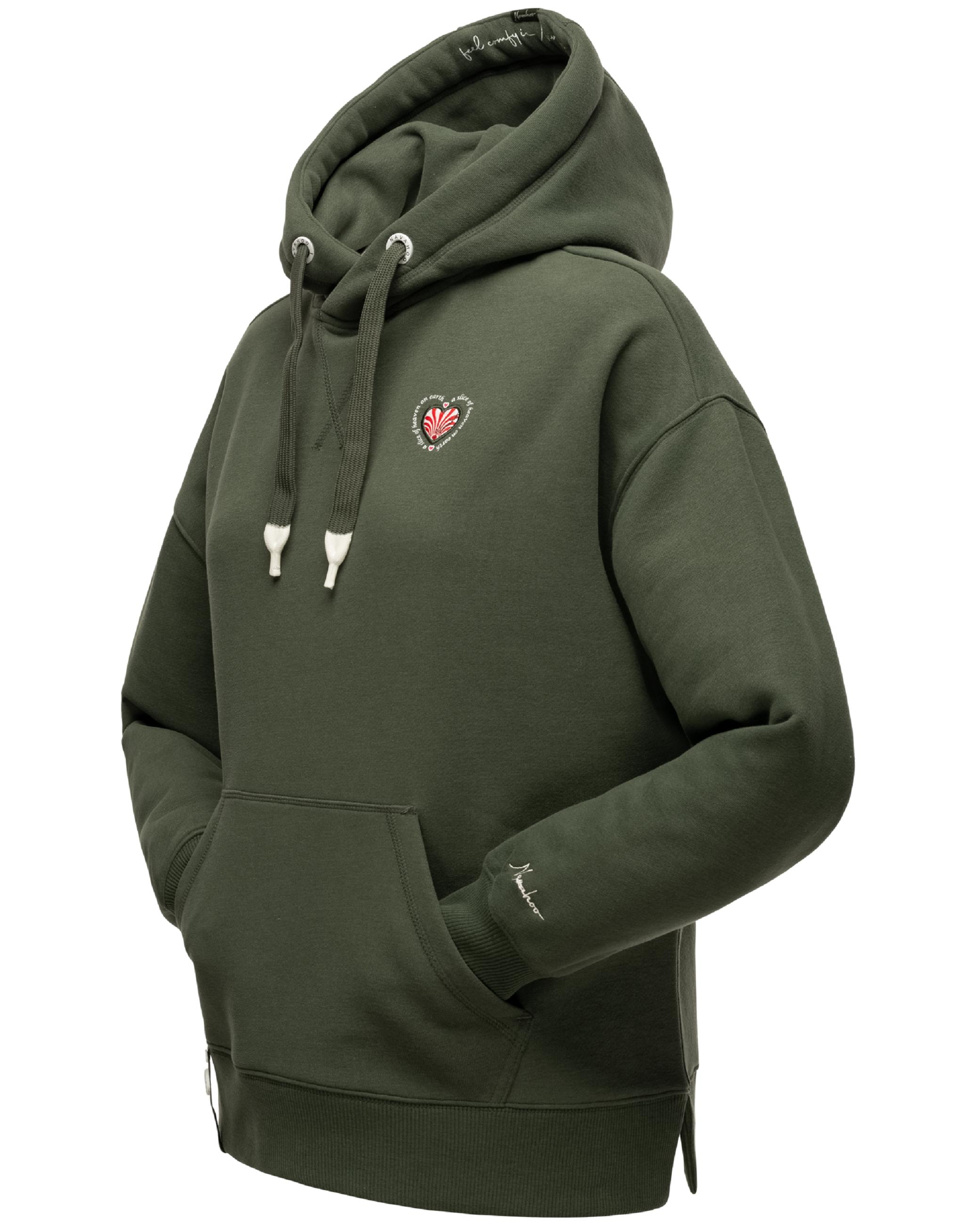 Weicher Oversize Hoodie "Goldfee" Dark Olive