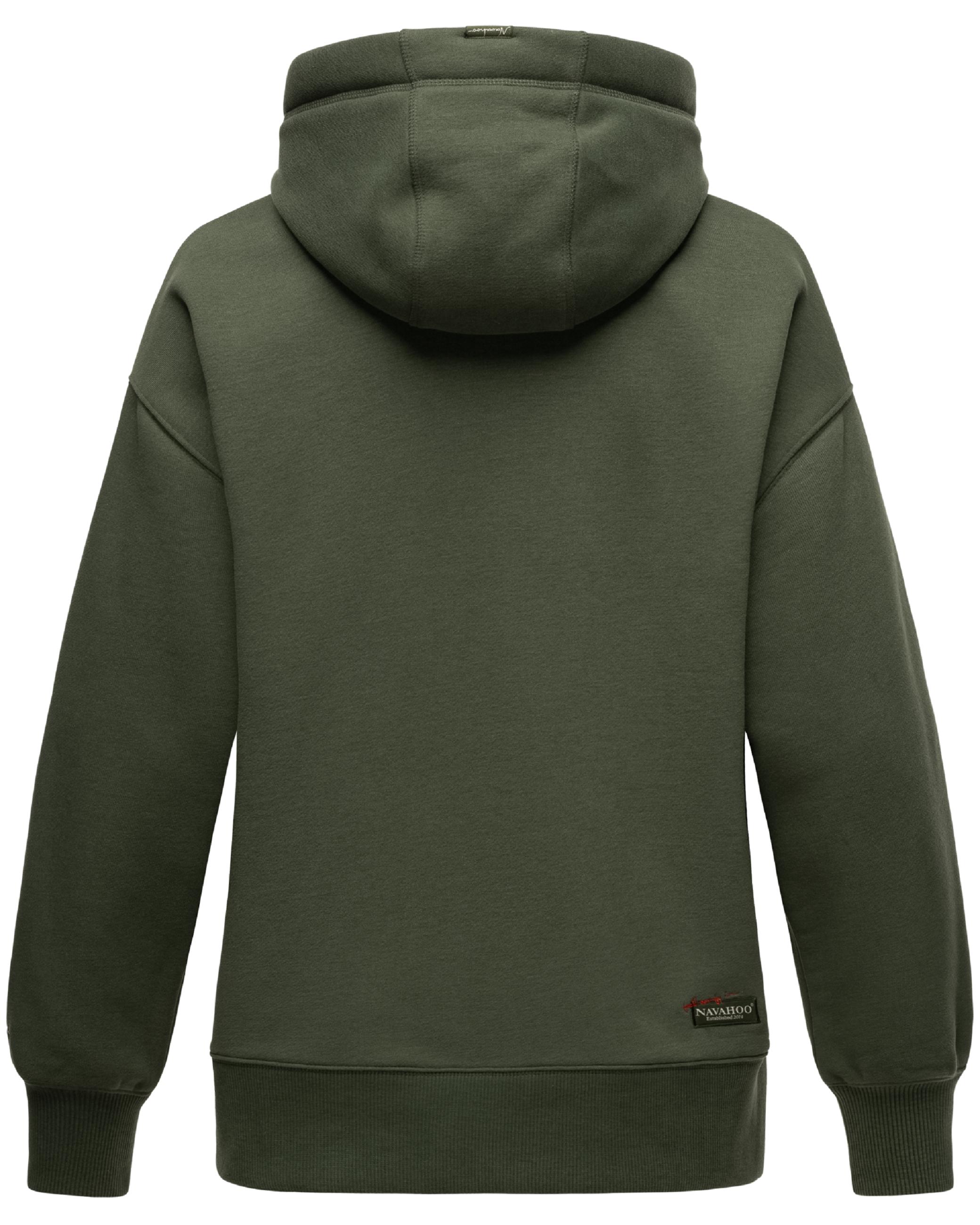 Weicher Oversize Hoodie "Goldfee" Dark Olive