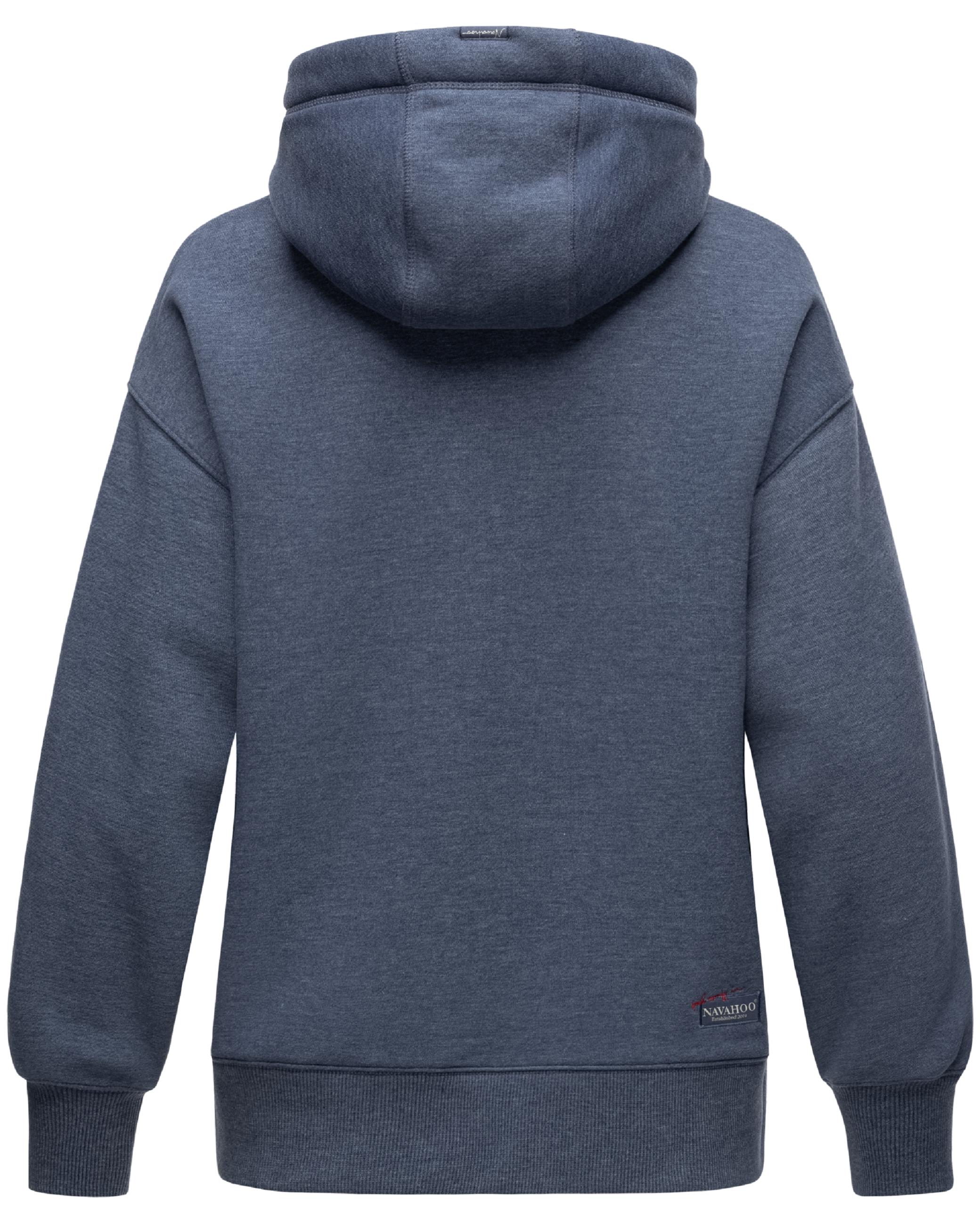 Weicher Oversize Hoodie "Goldfee" Dusty Blue Melange