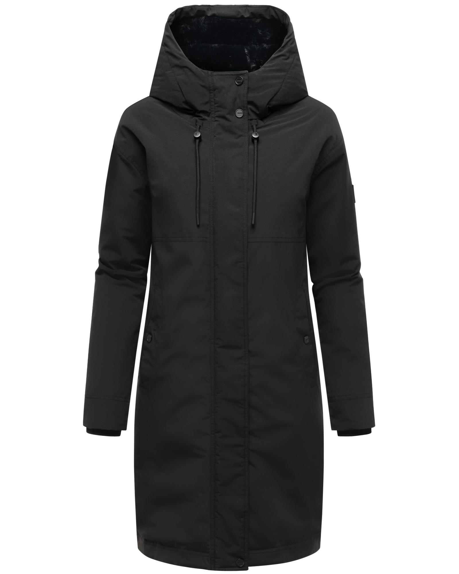 Wintermantel mit Kapuze "Hageltanz 14" Black