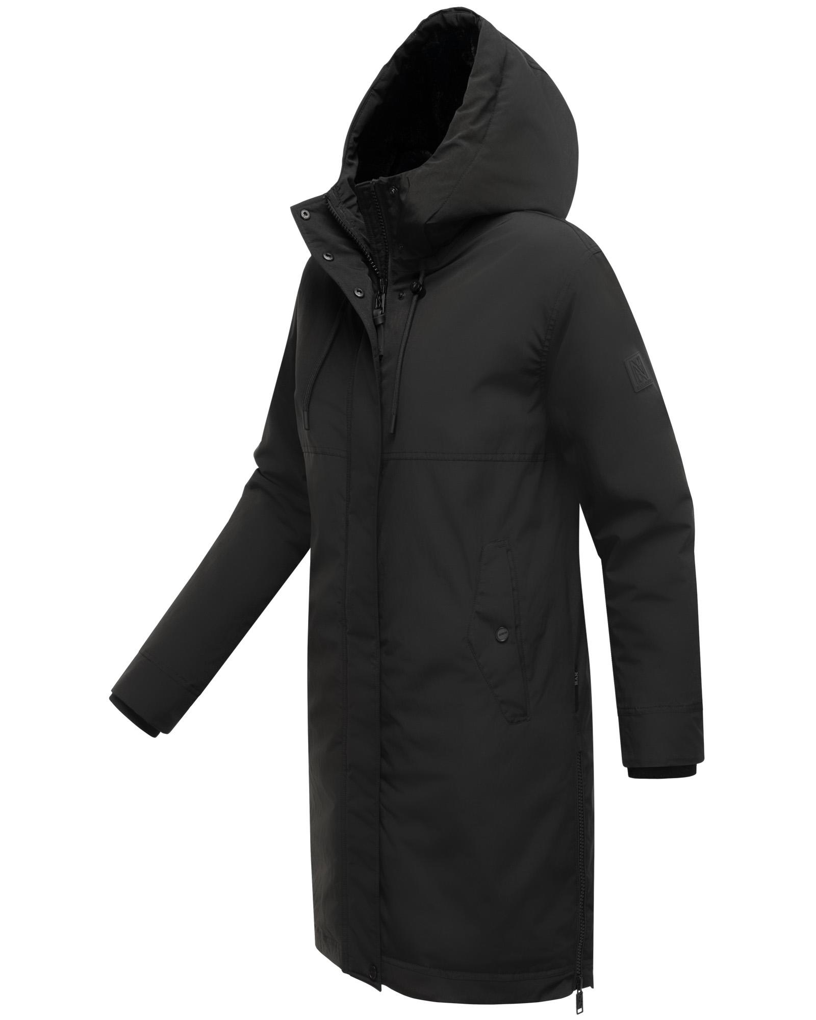 Wintermantel mit Kapuze "Hageltanz 14" Black