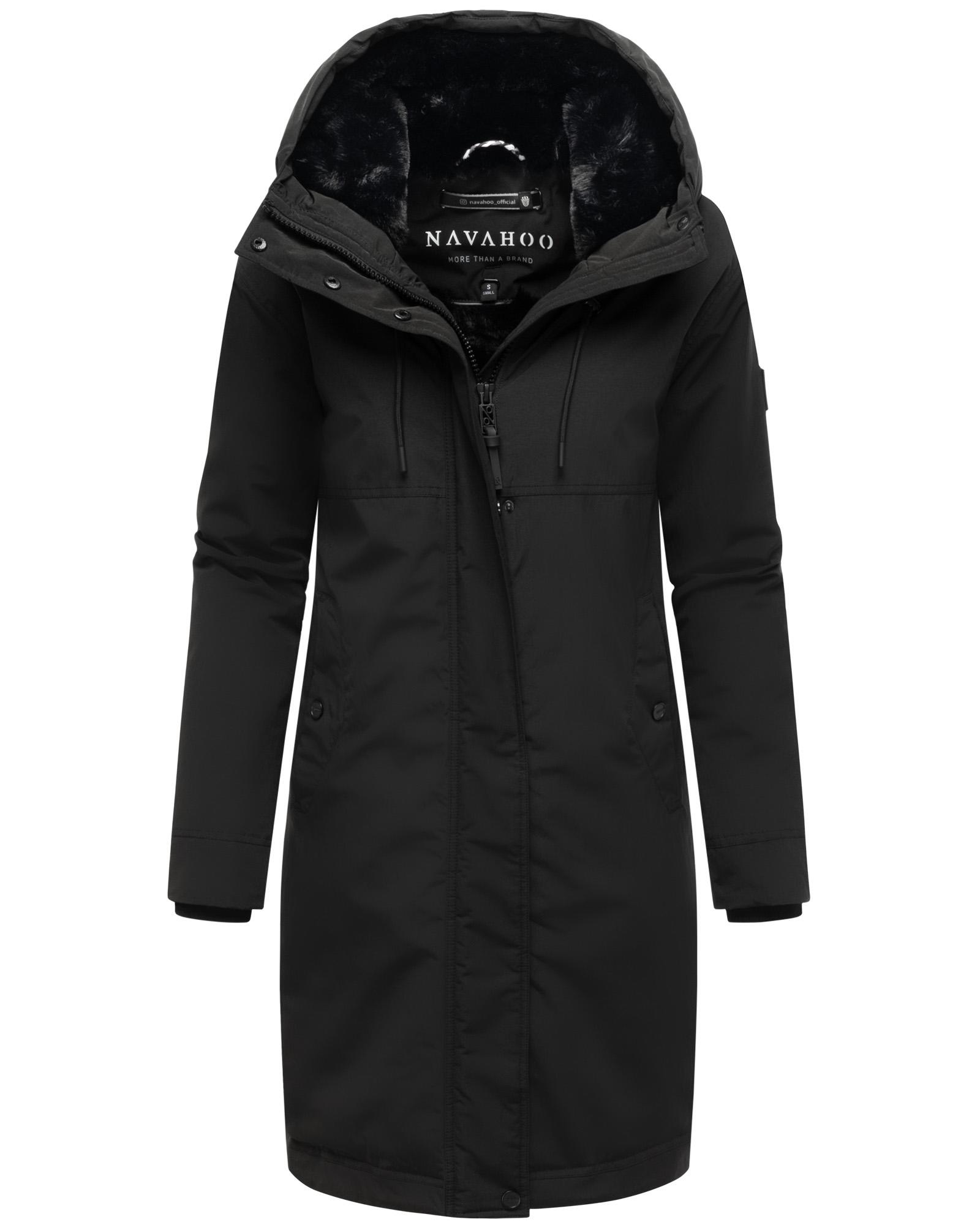 Wintermantel mit Kapuze "Hageltanz 14" Black