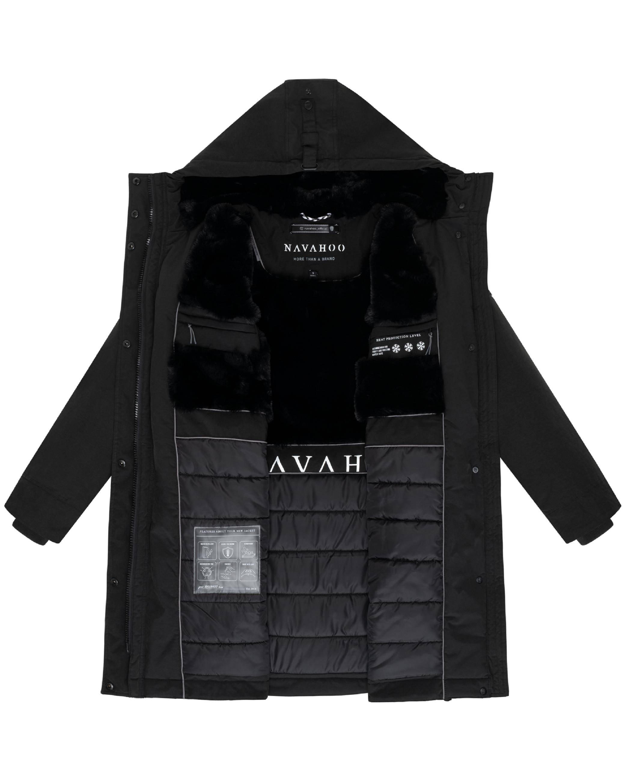 Wintermantel mit Kapuze "Hageltanz 14" Black