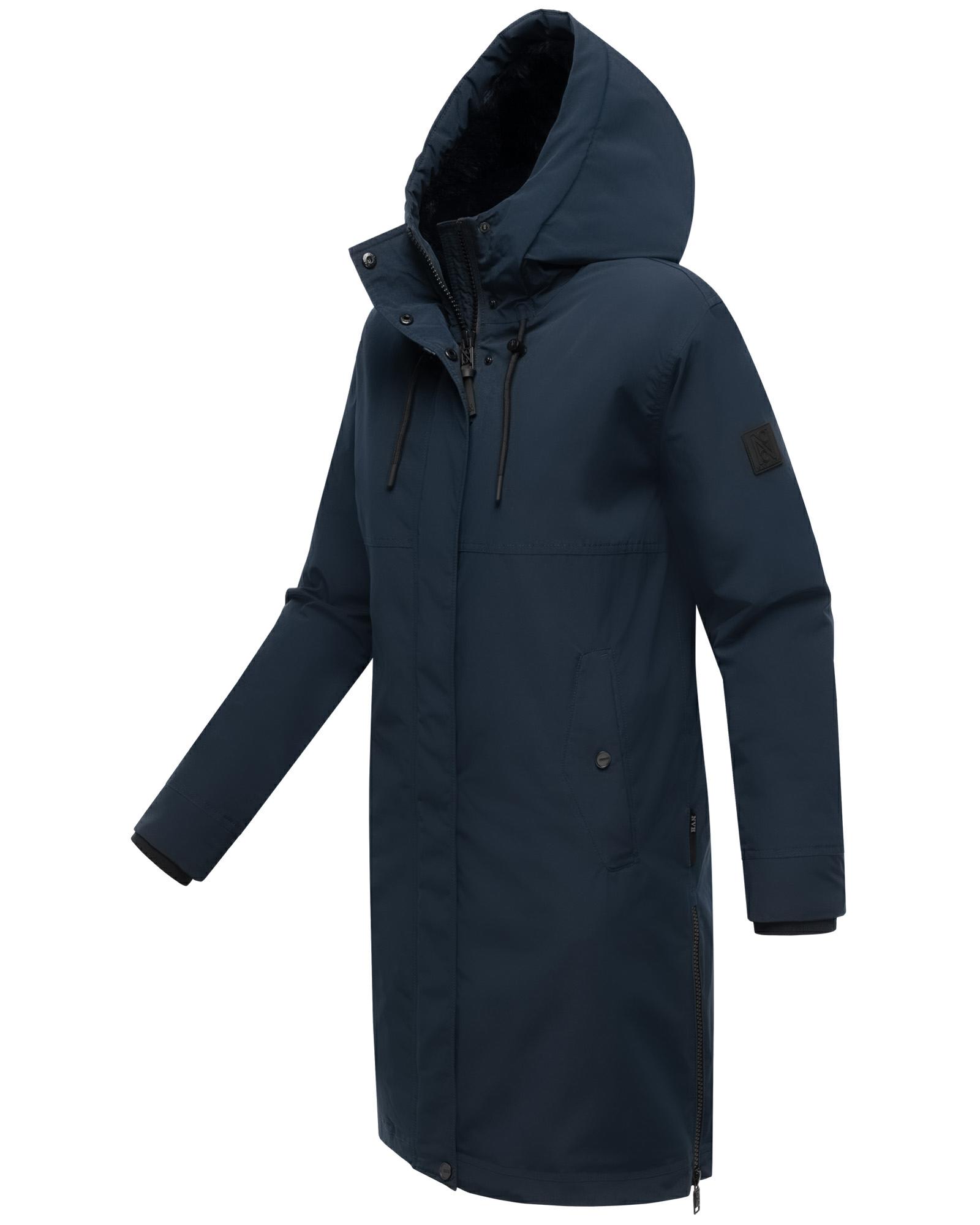 Wintermantel mit Kapuze "Hageltanz 14" Navy