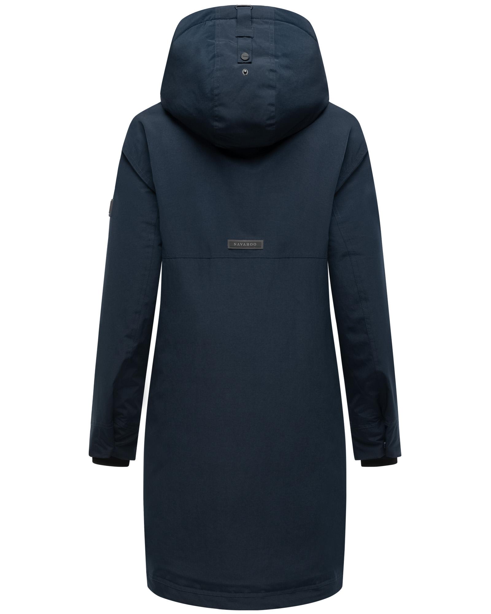 Wintermantel mit Kapuze "Hageltanz 14" Navy