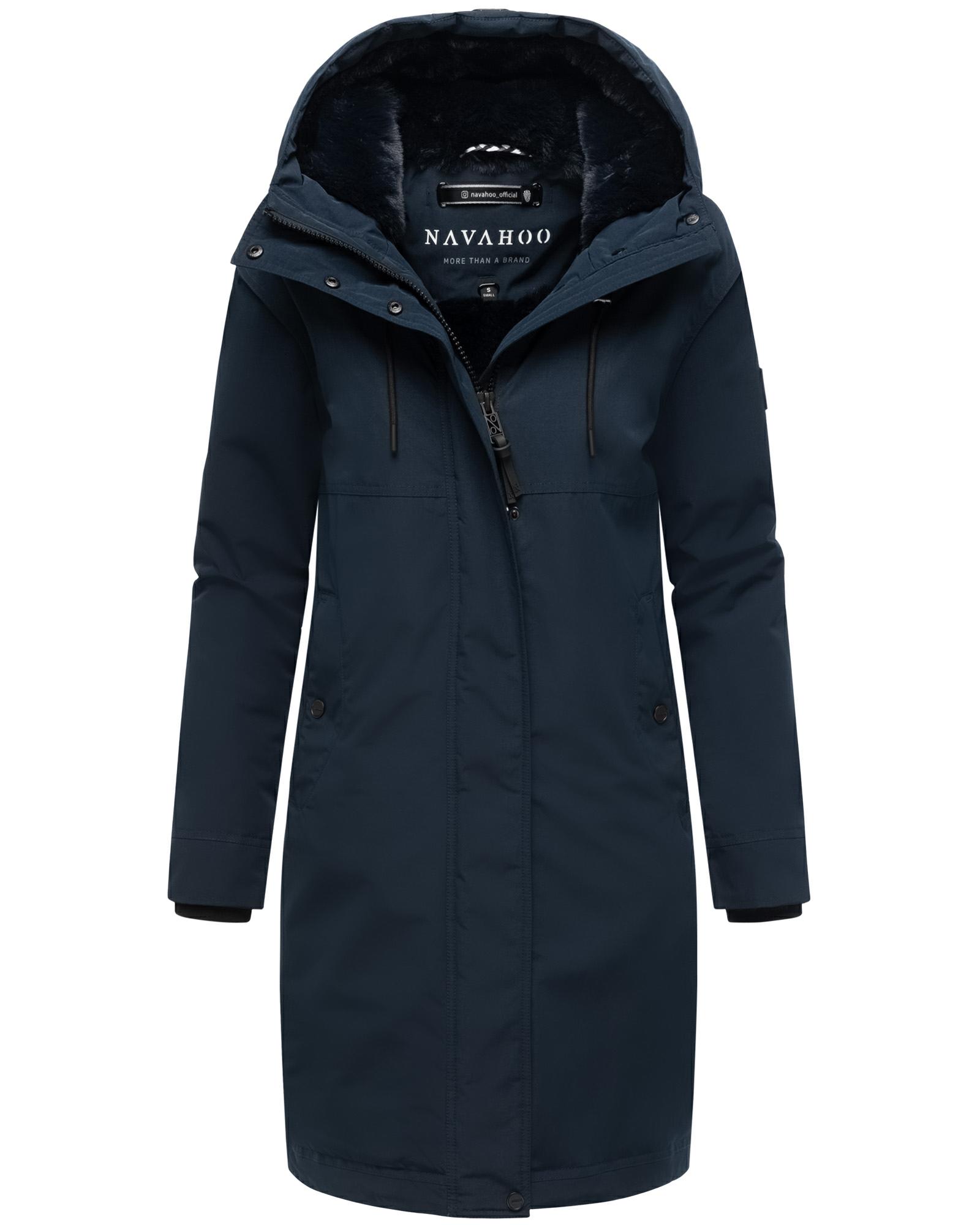 Wintermantel mit Kapuze "Hageltanz 14" Navy