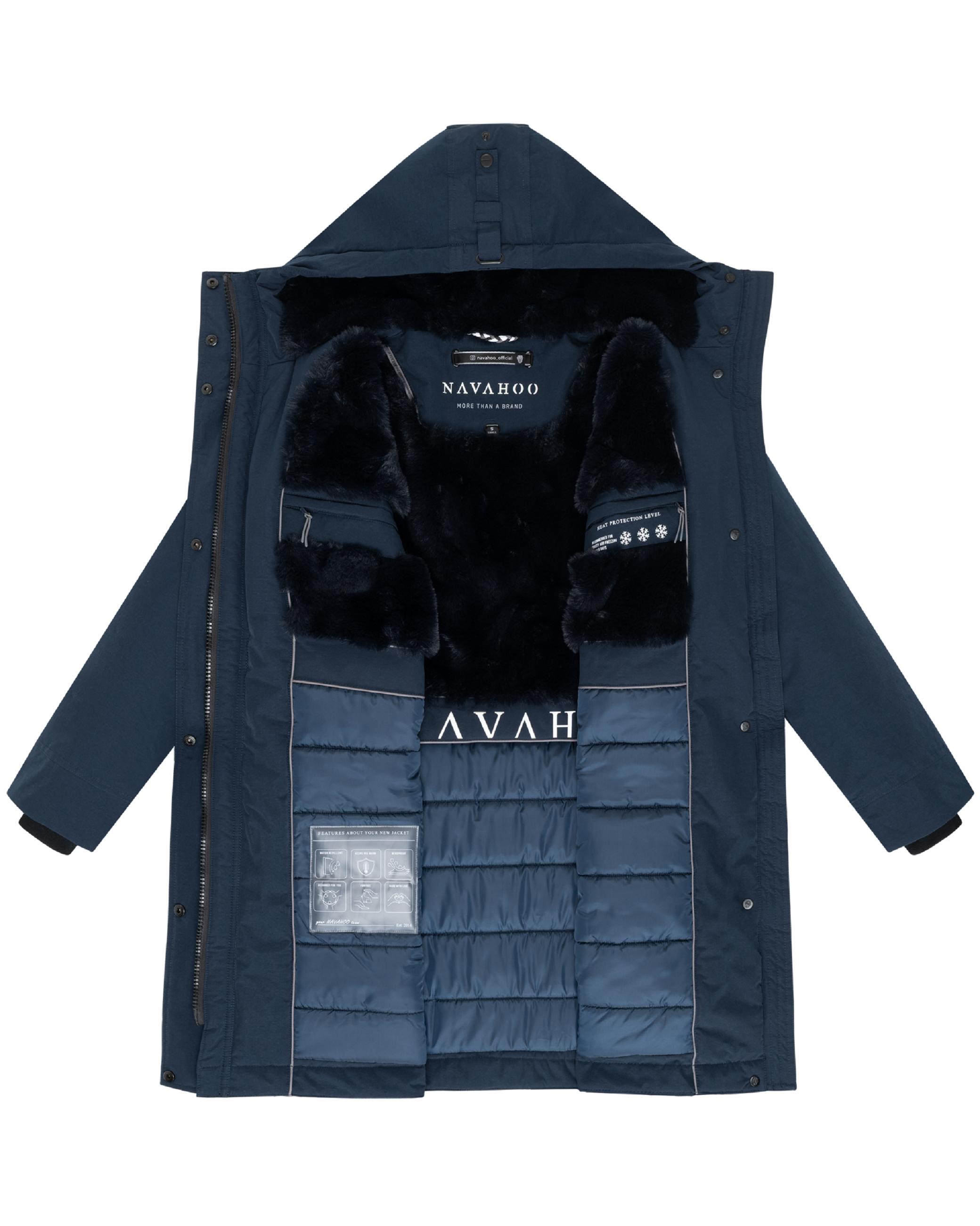 Wintermantel mit Kapuze "Hageltanz 14" Navy
