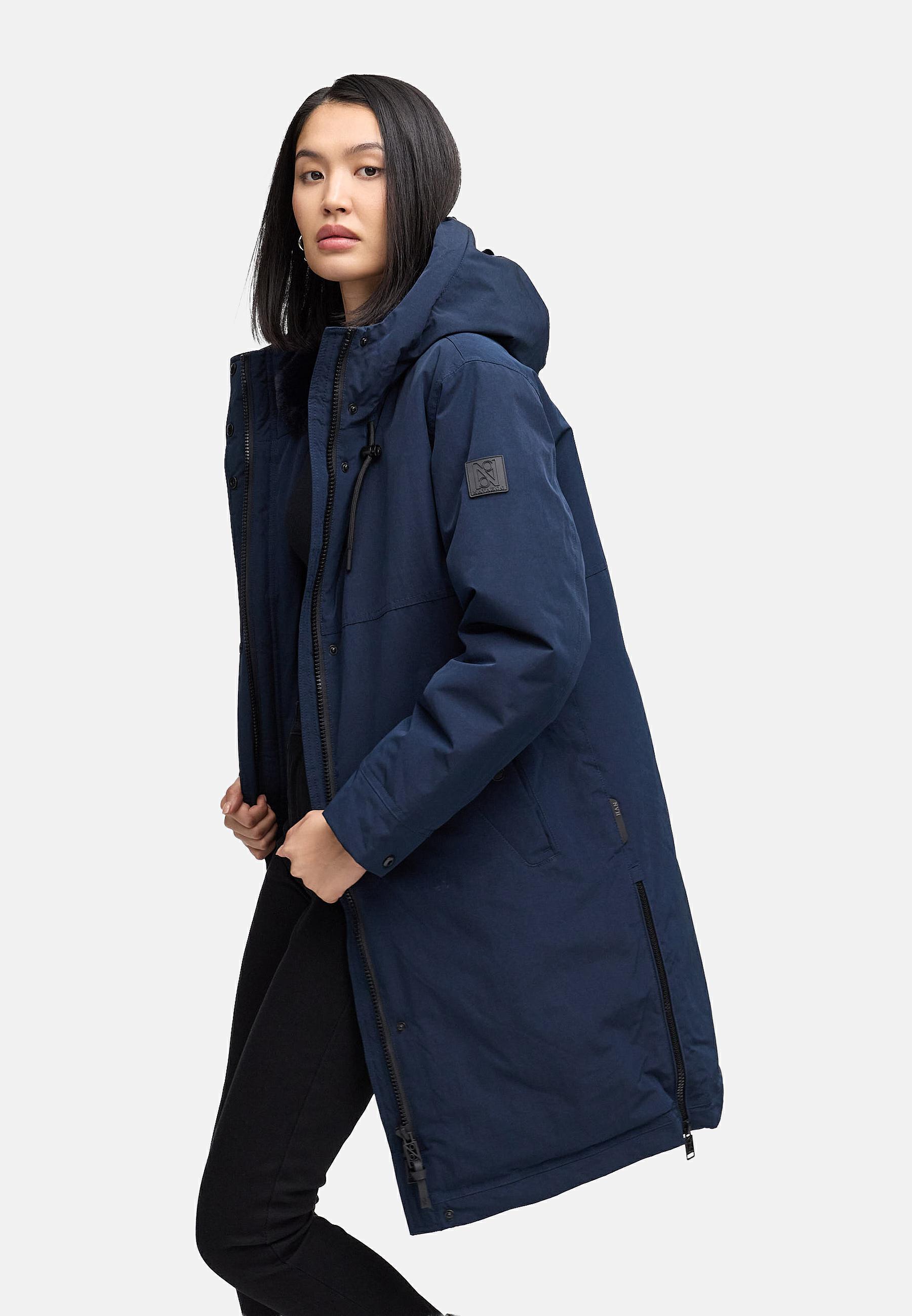 Wintermantel mit Kapuze "Hageltanz 14" Navy