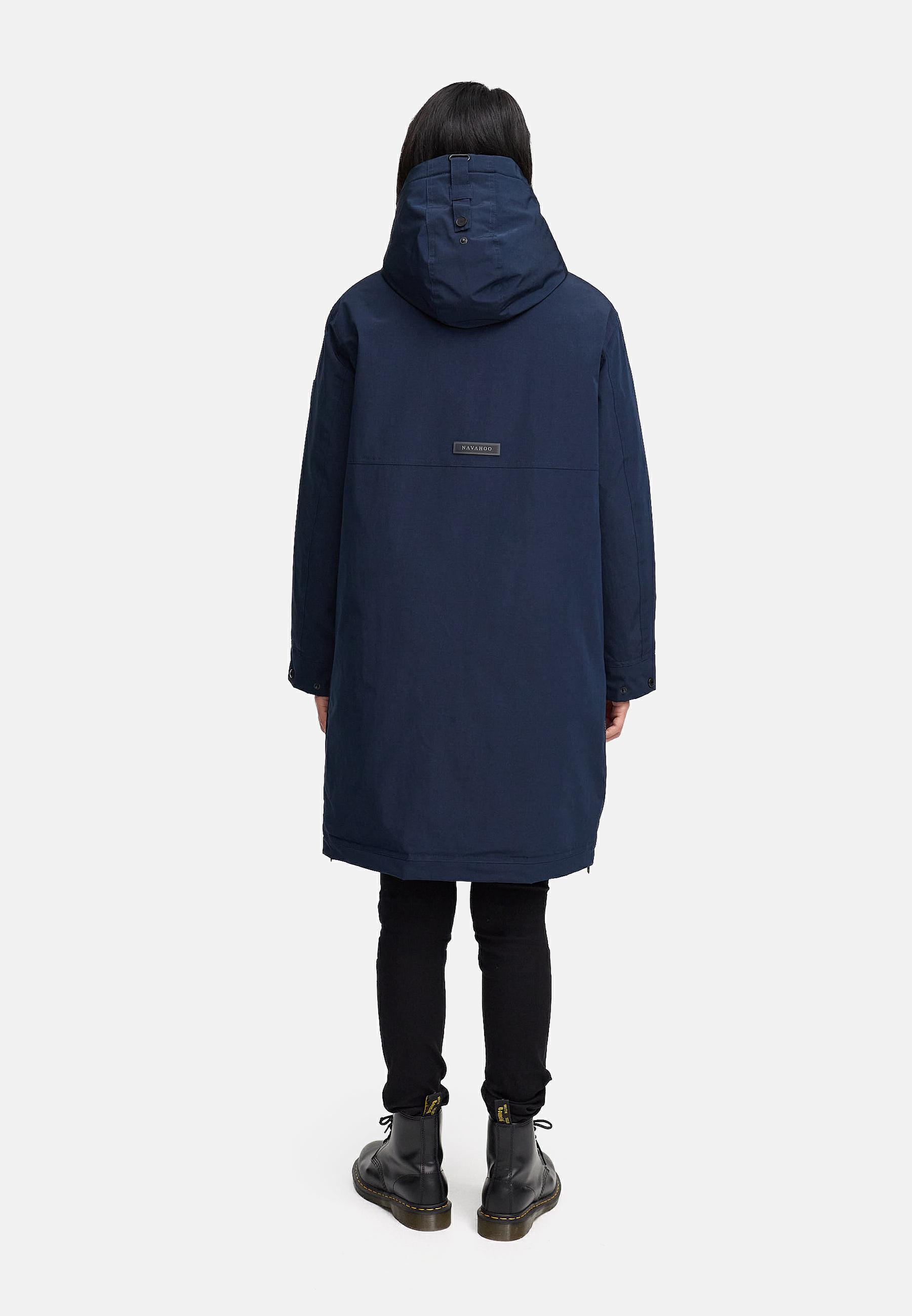 Wintermantel mit Kapuze "Hageltanz 14" Navy