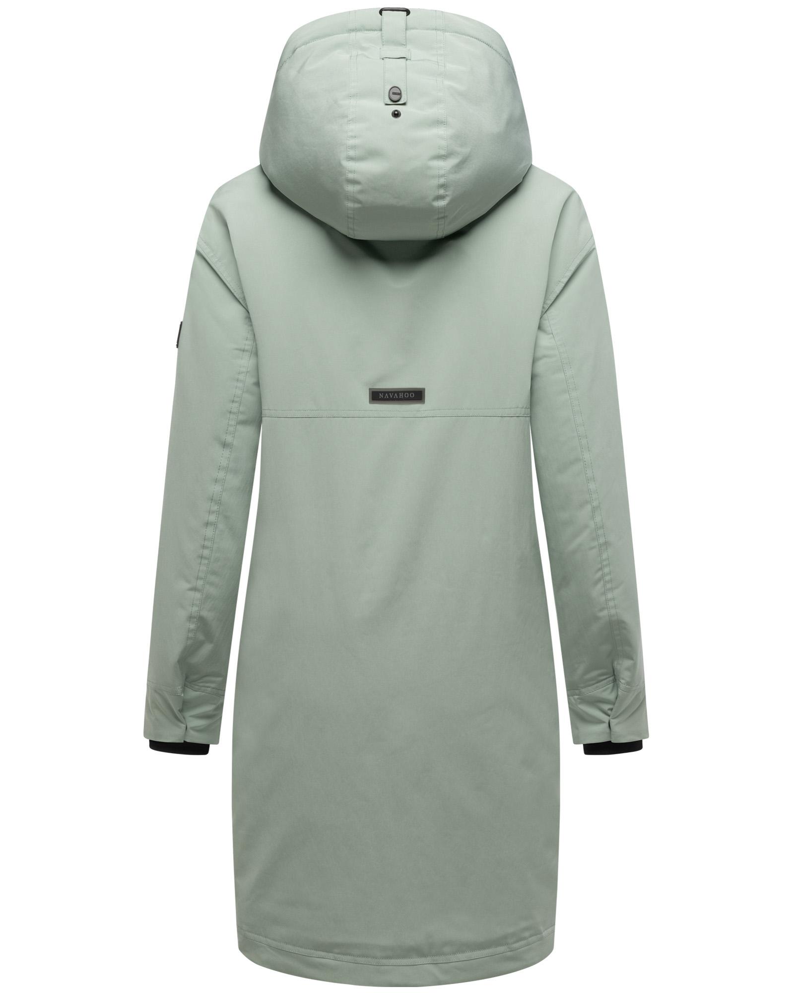 Wintermantel mit Kapuze "Hageltanz 14" Smokey Mint