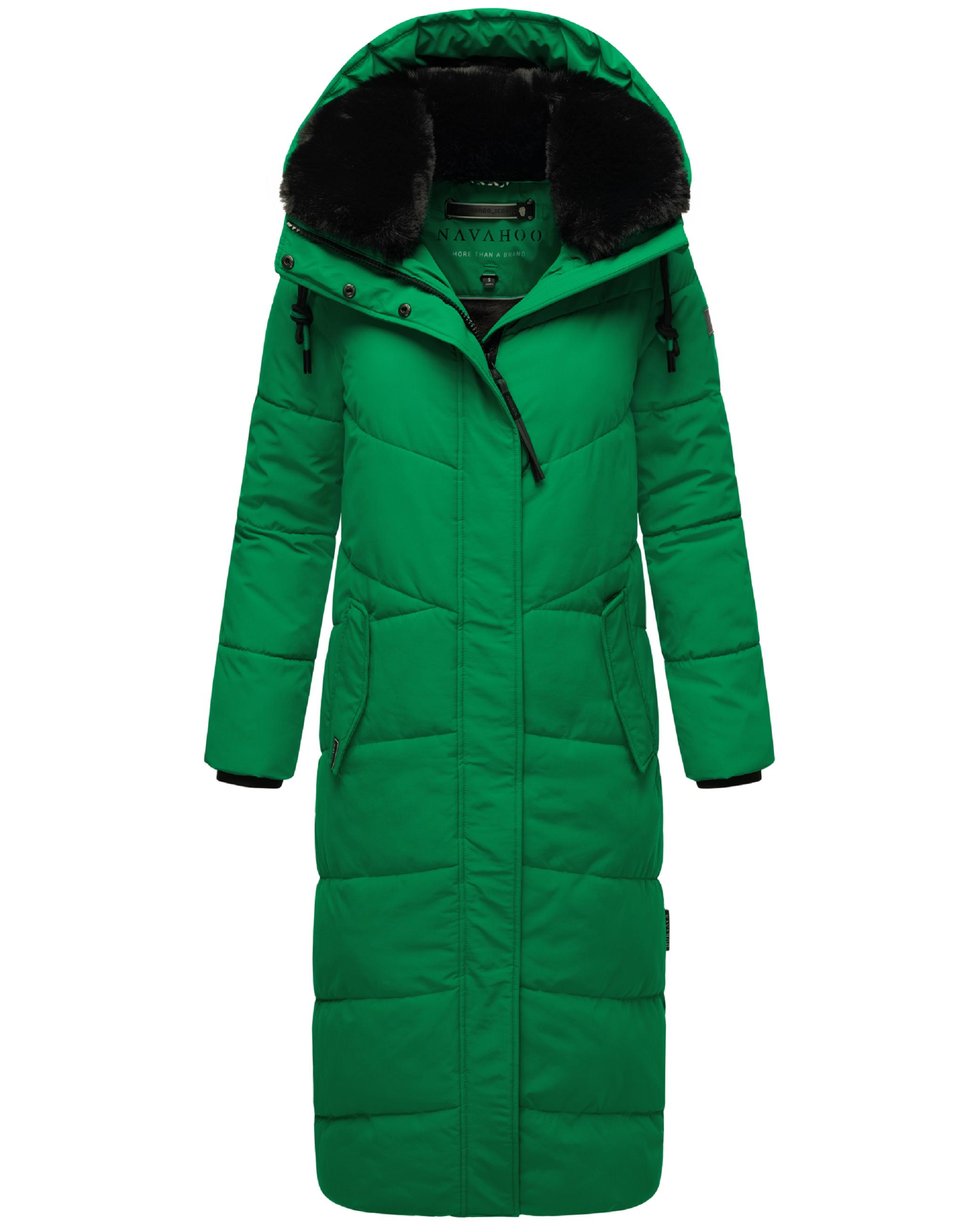 Extralanger Steppmantel "Hingucker XIV" Smaragd Green