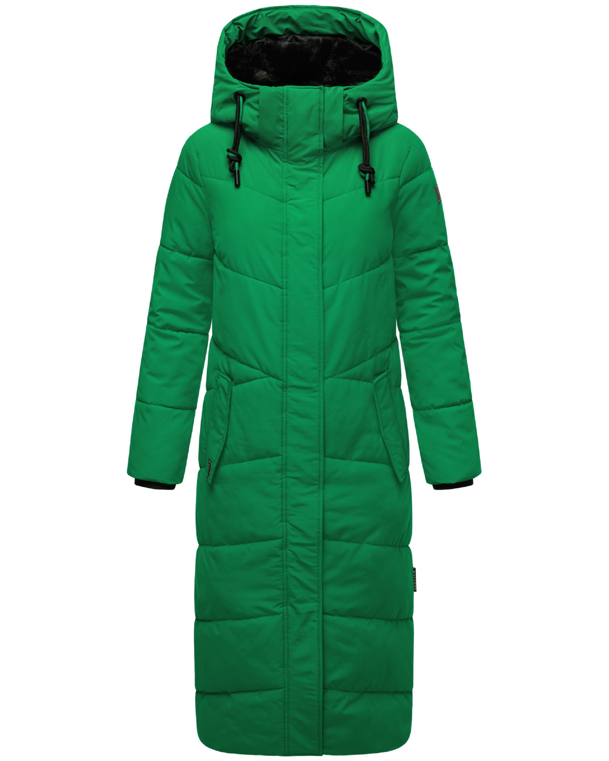 Extralanger Steppmantel "Hingucker XIV" Smaragd Green