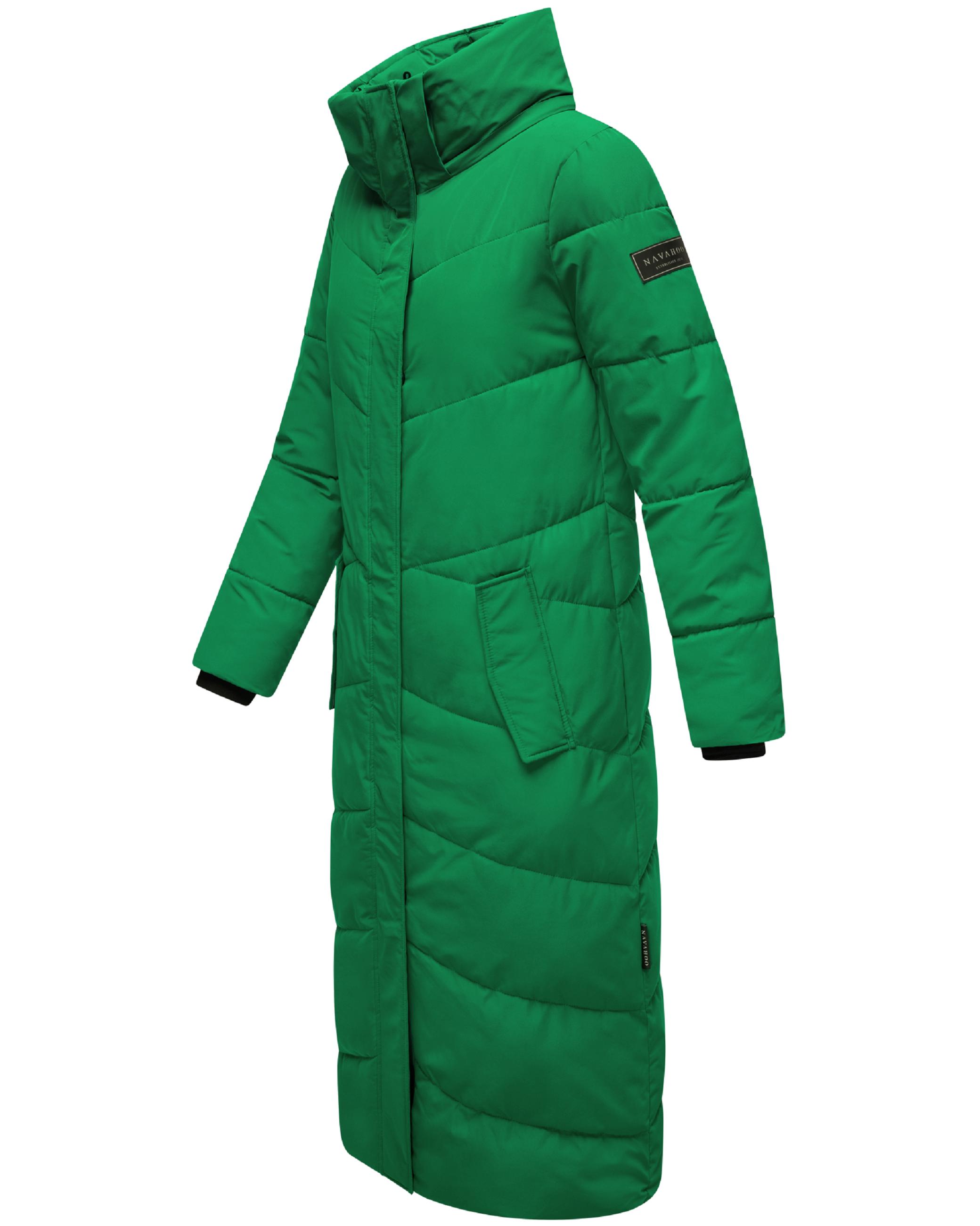 Extralanger Steppmantel "Hingucker XIV" Smaragd Green