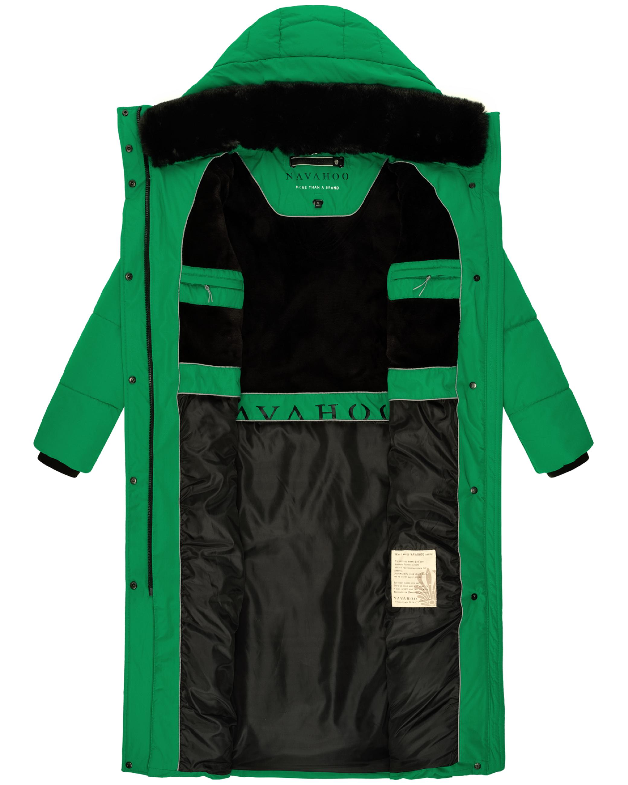Extralanger Steppmantel "Hingucker XIV" Smaragd Green