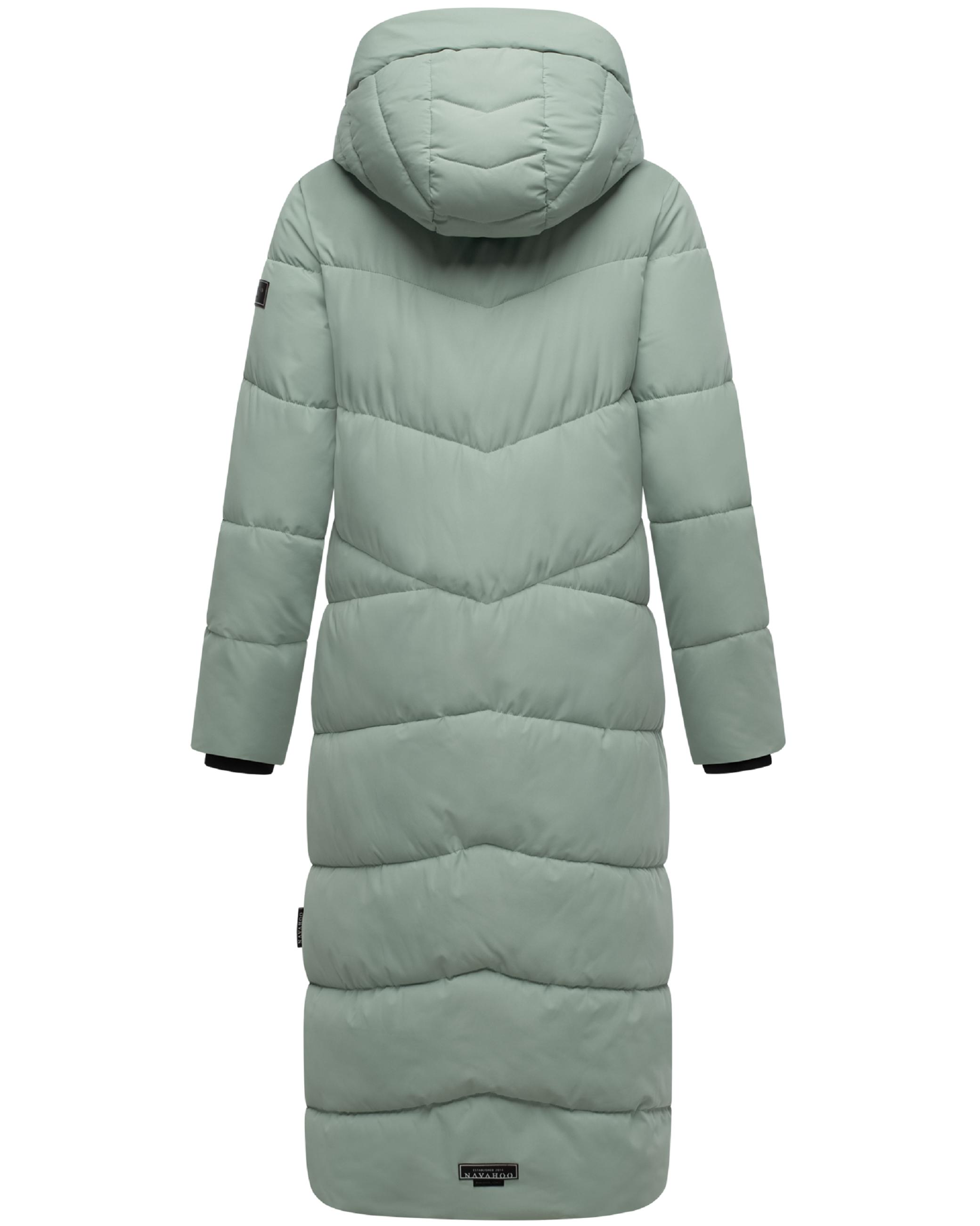 Extralanger Steppmantel "Hingucker XIV" Smokey Mint