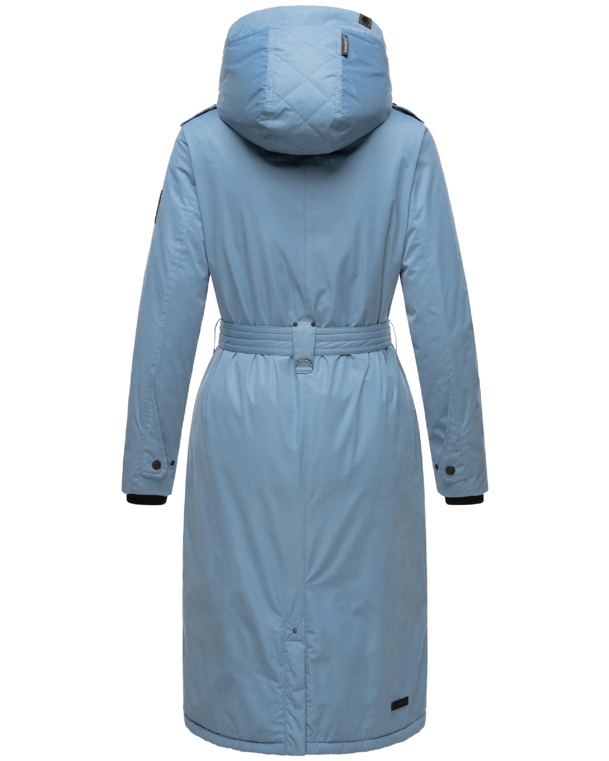 Wintermantel mit hohem Kragen und weicher Kapuze "Hokulanii" Powder Blue