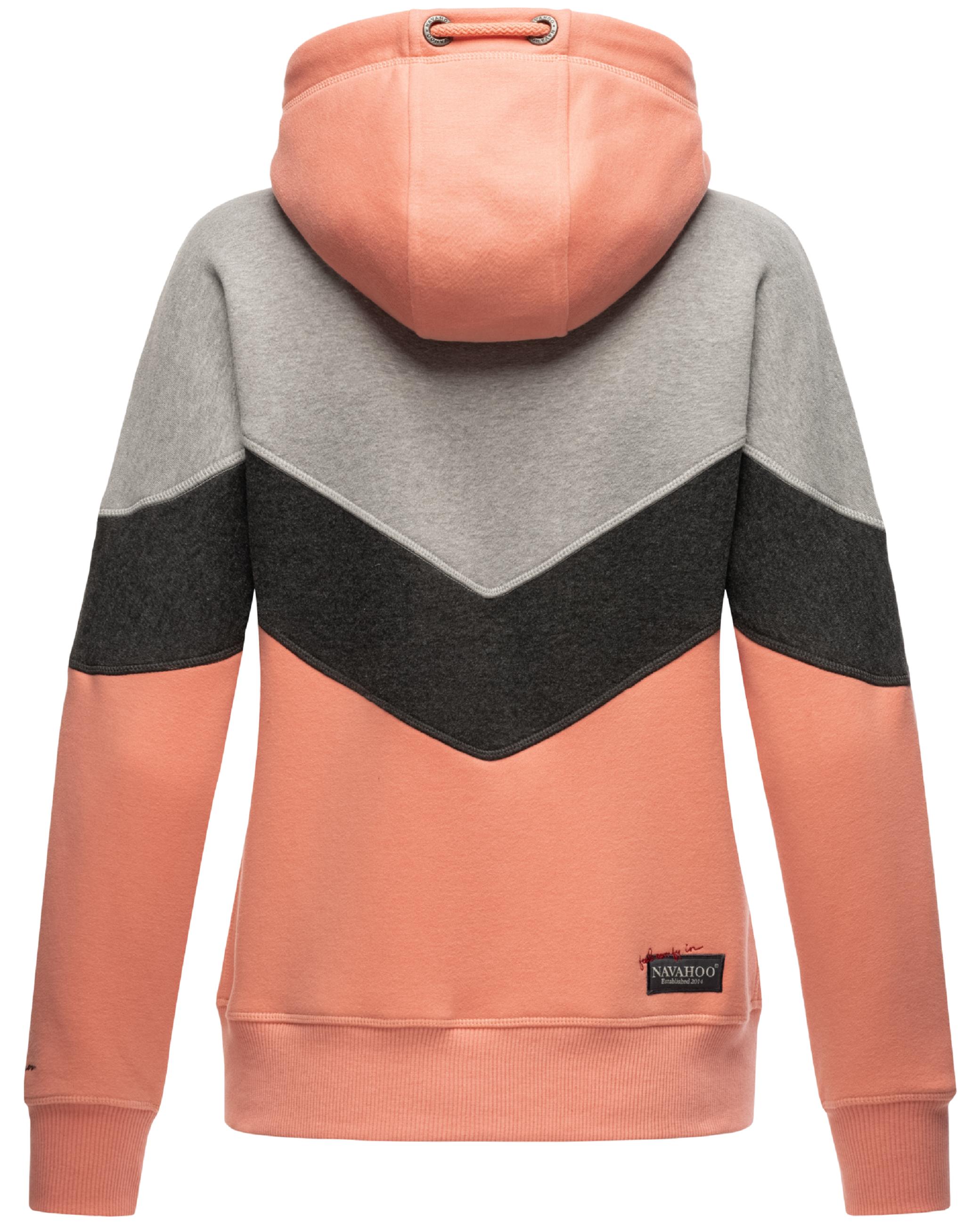 Extraweiche Kapuzen-Sweatjacke Multicolor "Honigperle" Apricot