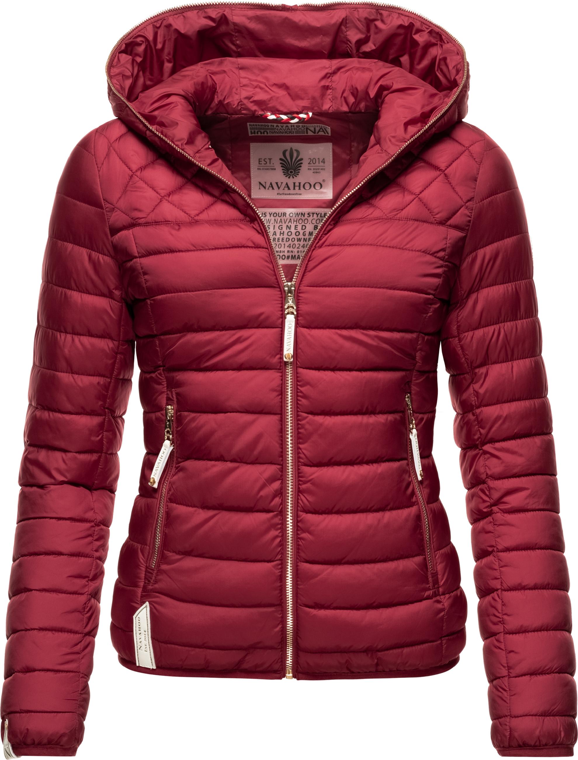 Leichte Steppjacke mit Kapuze "Ich Bin Hübsch" Bordeaux