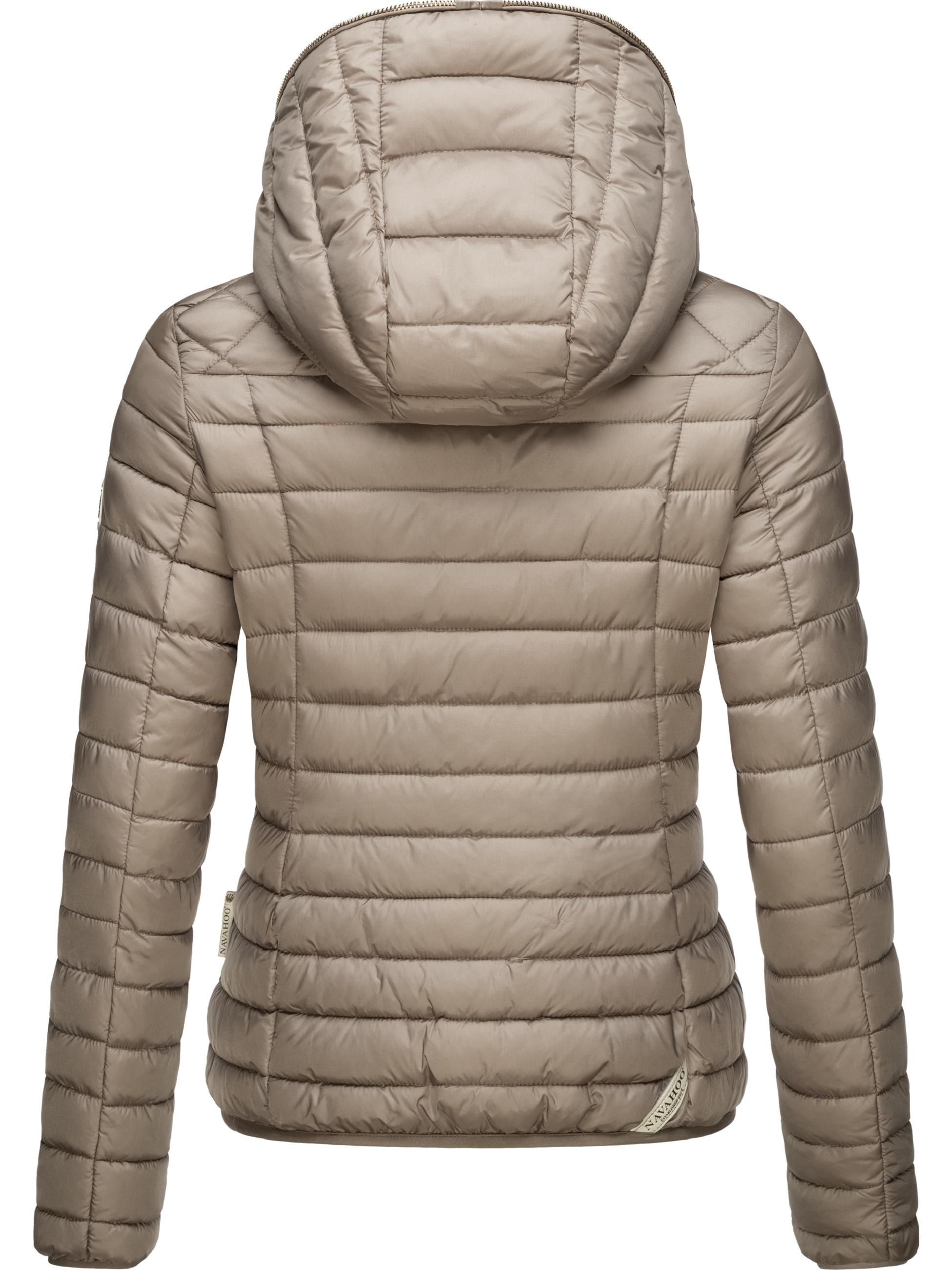 Leichte Steppjacke mit Kapuze "Ich Bin Hübsch" Light Grey
