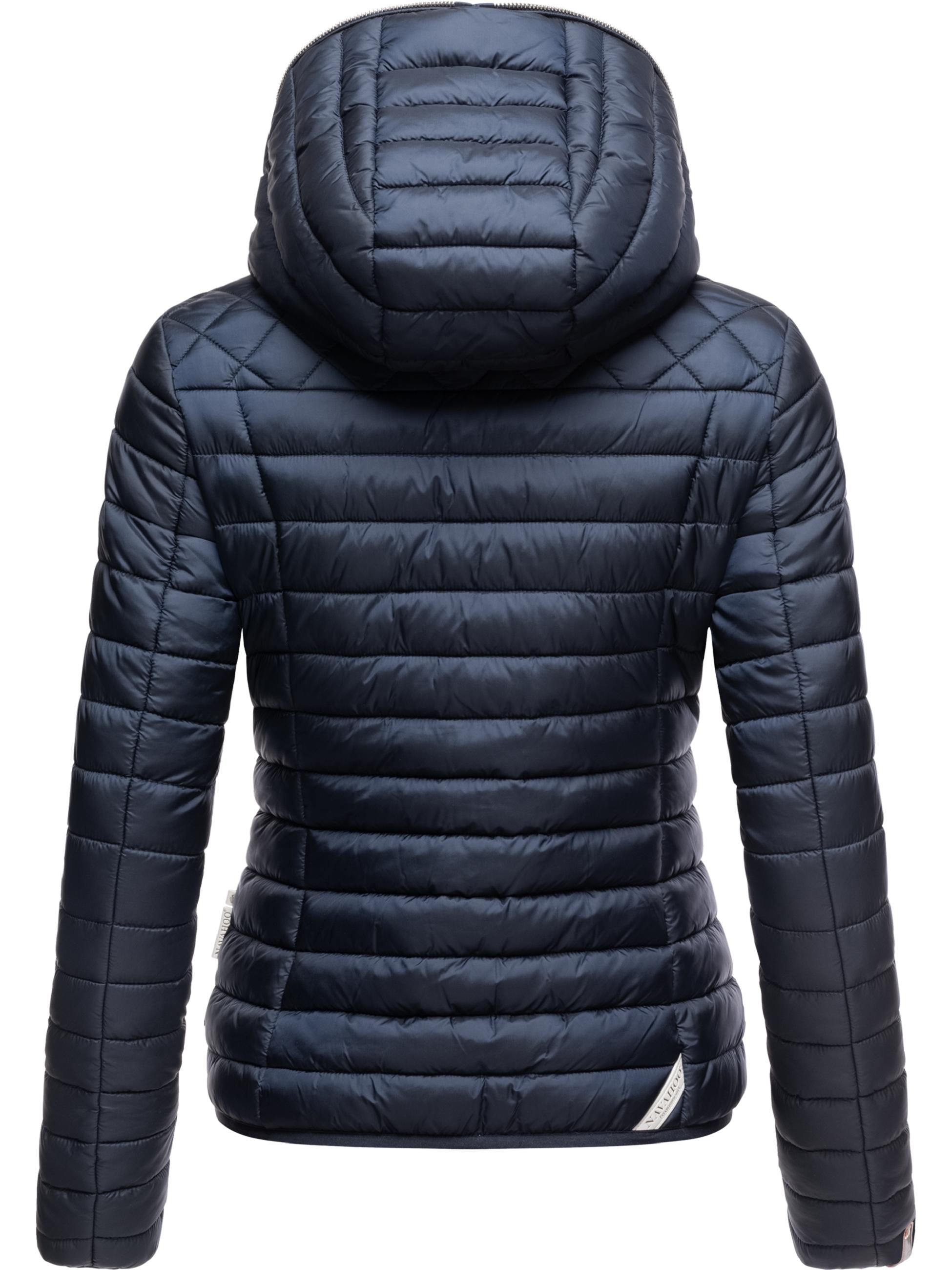 Leichte Steppjacke mit Kapuze "Ich Bin Hübsch" Navy