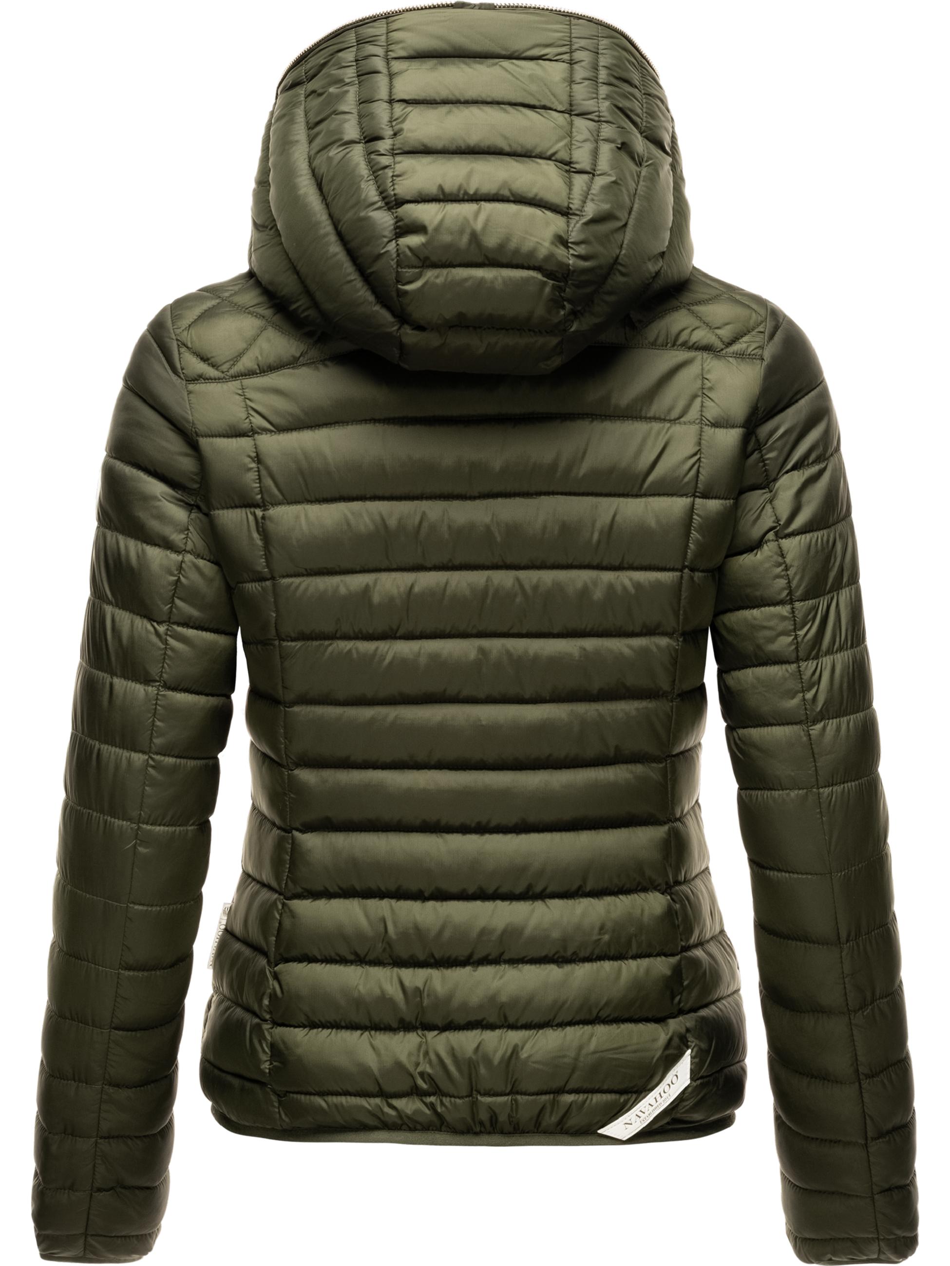 Leichte Steppjacke mit Kapuze "Ich Bin Hübsch" Olive