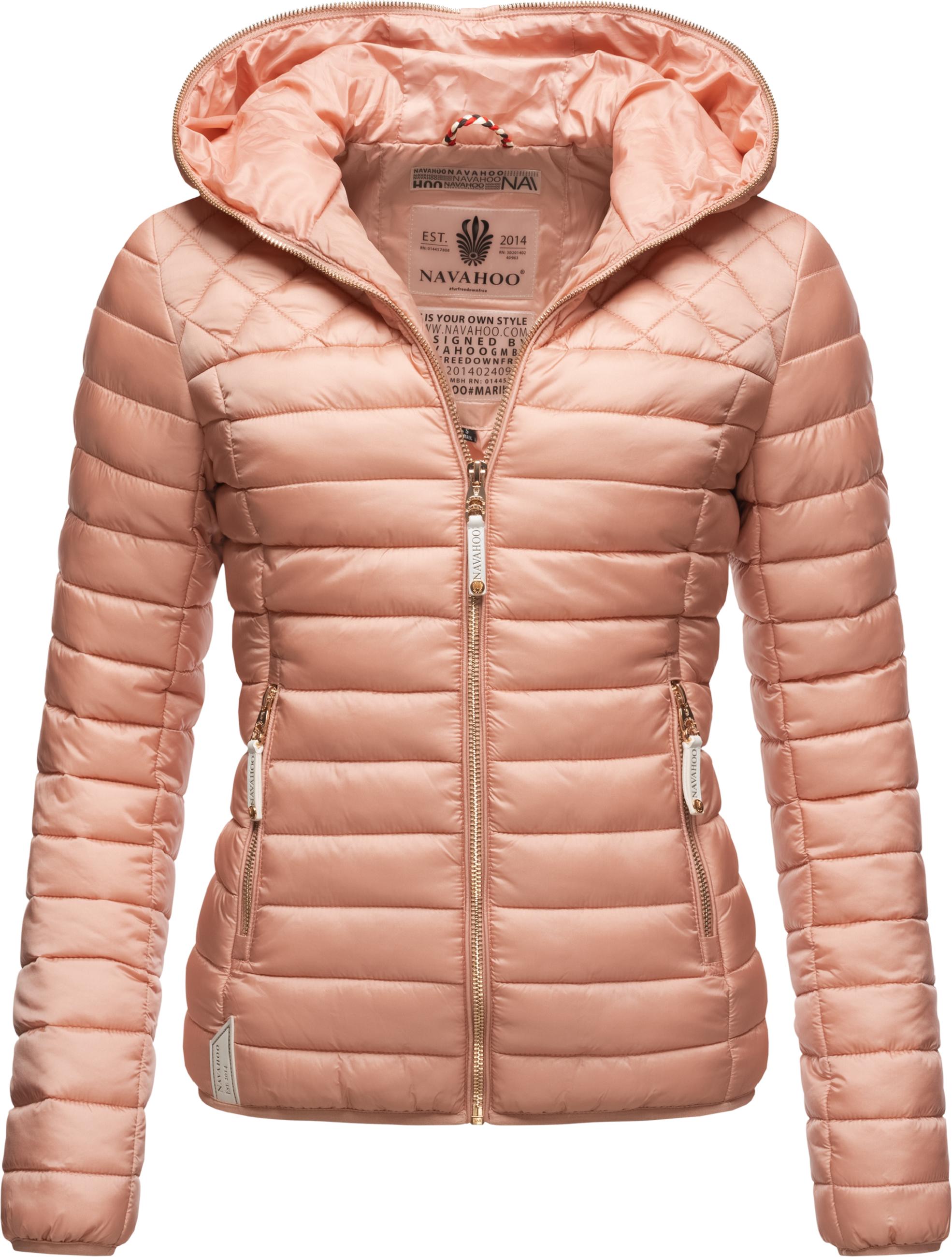 Leichte Steppjacke mit Kapuze "Ich Bin Hübsch" Rosa