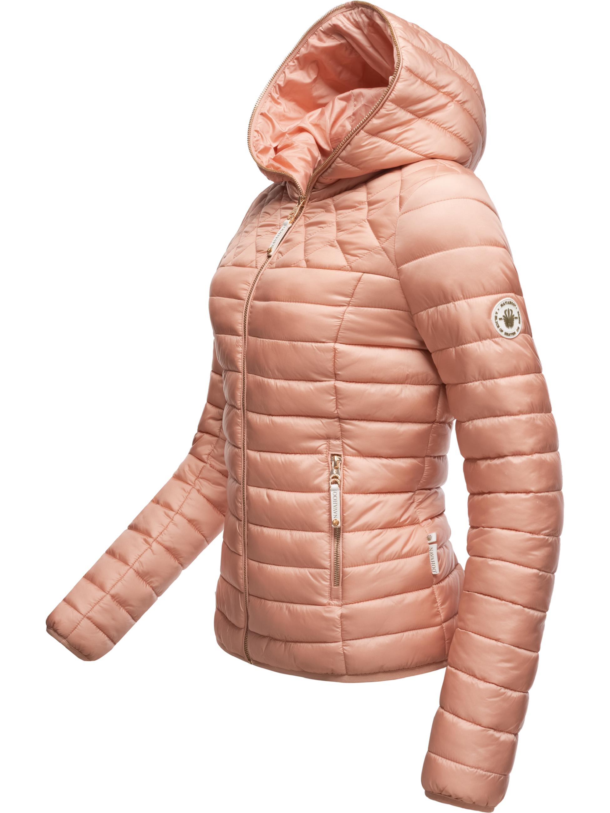 Leichte Steppjacke mit Kapuze "Ich Bin Hübsch" Rosa