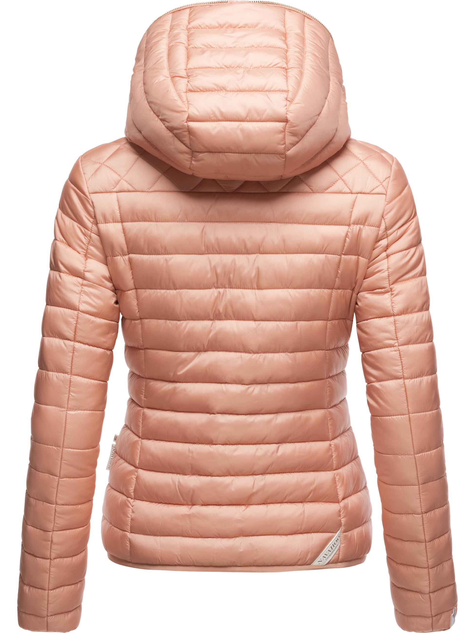 Leichte Steppjacke mit Kapuze "Ich Bin Hübsch" Rosa