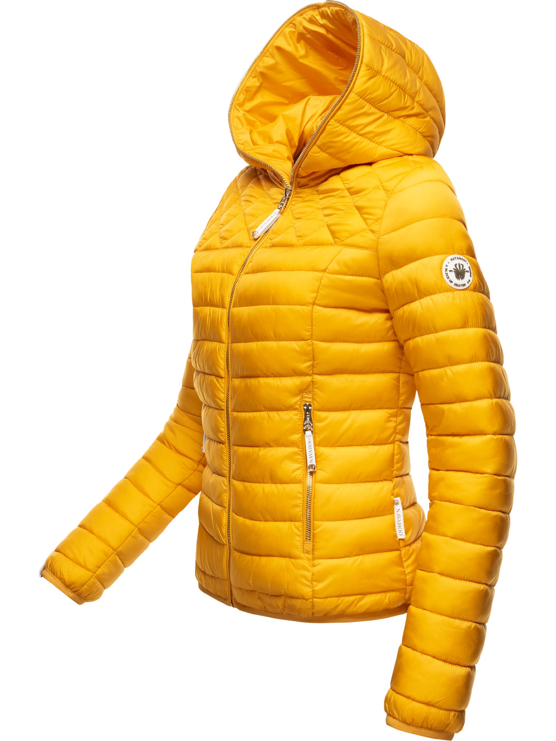 Leichte Steppjacke mit Kapuze "Ich Bin Hübsch" Yellow